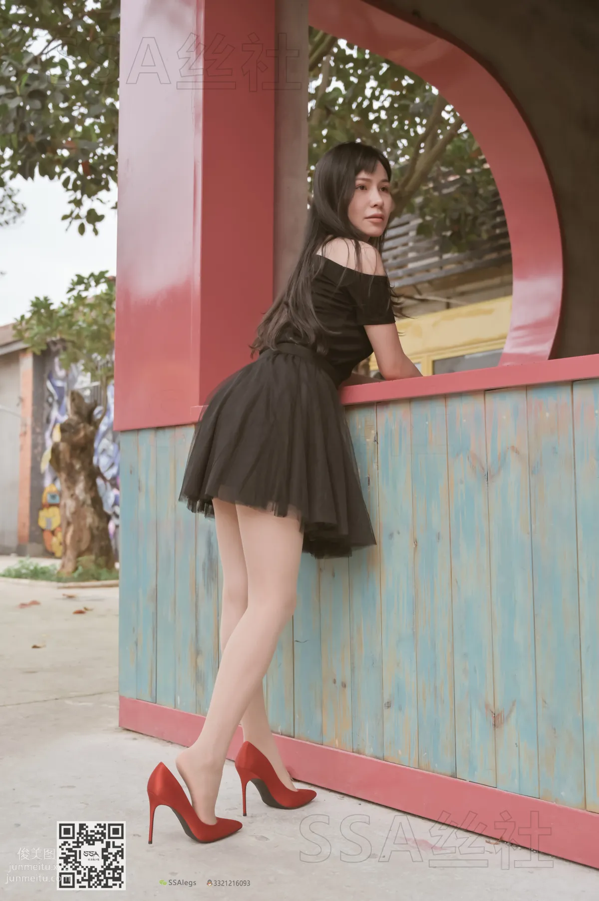 [SSA] Ultra HD Photos NO.097 Xue Li Leg Model Xue Li Street Snap Red High Heels Nude Stockings [120P] photo 39