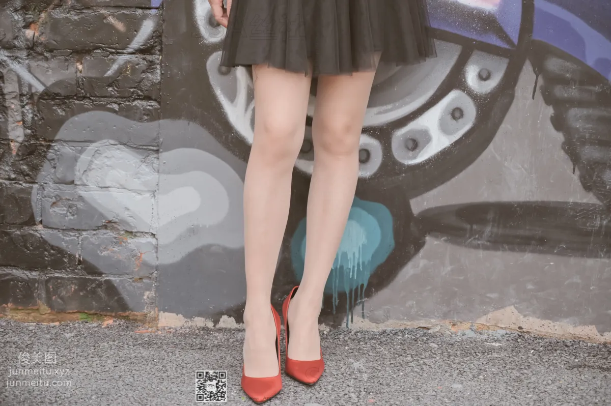 [SSA] Ultra HD Photos NO.097 Xue Li Leg Model Xue Li Street Snap Red High Heels Nude Stockings [120P] photo 44