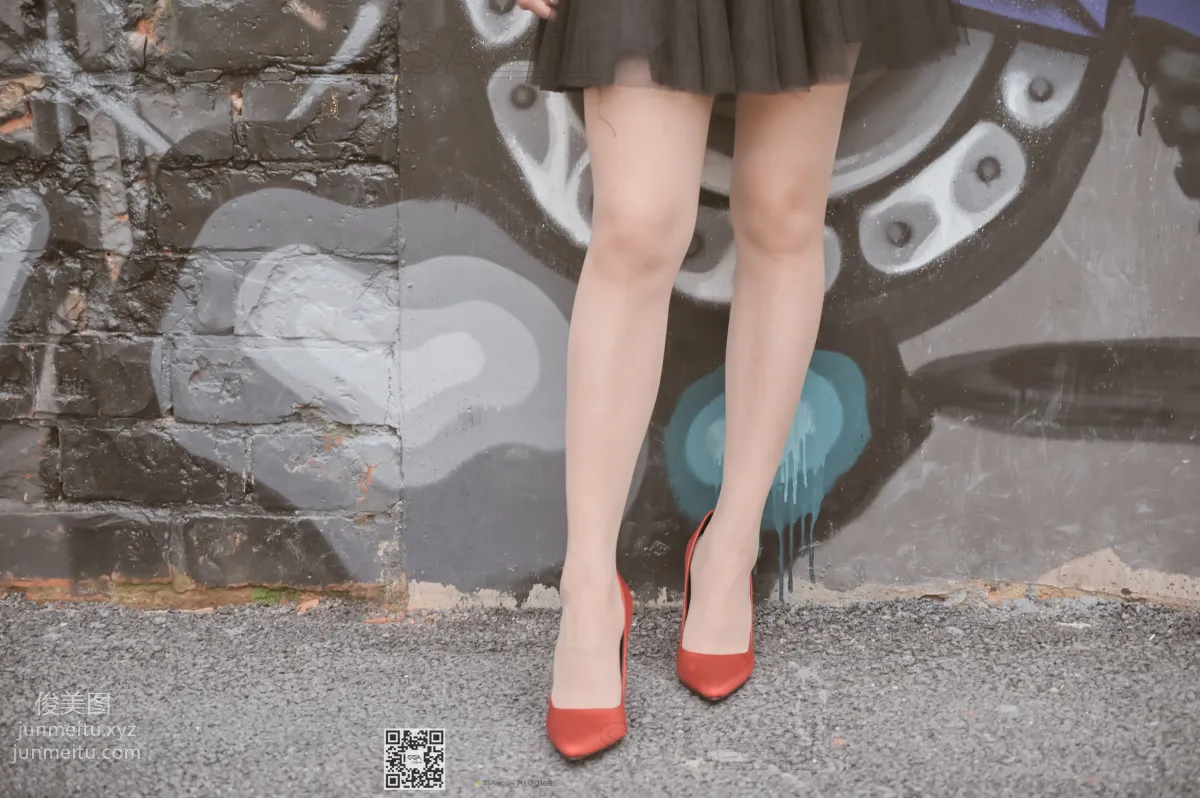 [SSA] Ultra HD Photos NO.097 Xue Li Leg Model Xue Li Street Snap Red High Heels Nude Stockings [120P] photo 46