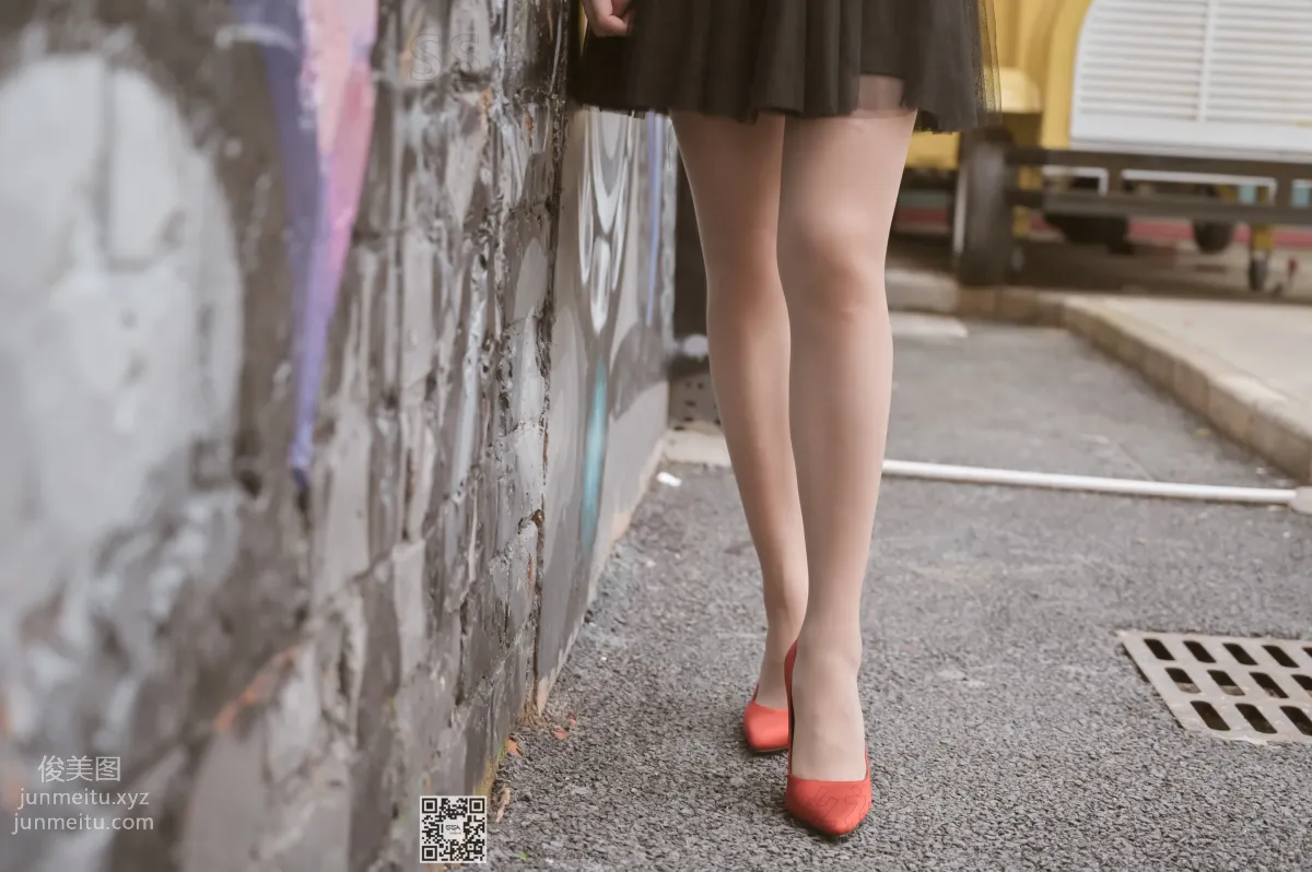 [SSA] Ultra HD Photos NO.097 Xue Li Leg Model Xue Li Street Snap Red High Heels Nude Stockings [120P] photo 48