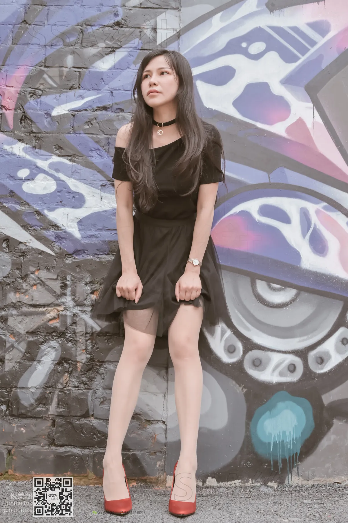 [SSA] Ultra HD Photos NO.097 Xue Li Leg Model Xue Li Street Snap Red High Heels Nude Stockings [120P] photo 55