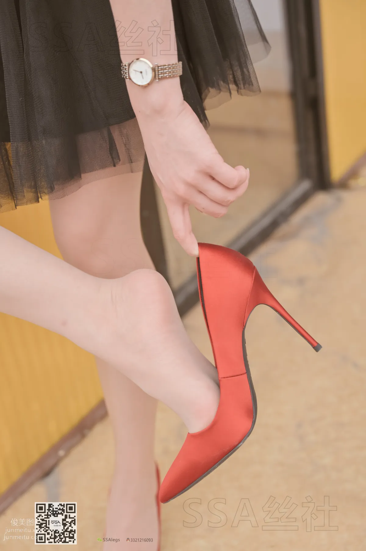 [SSA] Ultra HD Photos NO.097 Xue Li Leg Model Xue Li Street Snap Red High Heels Nude Stockings [120P] photo 69