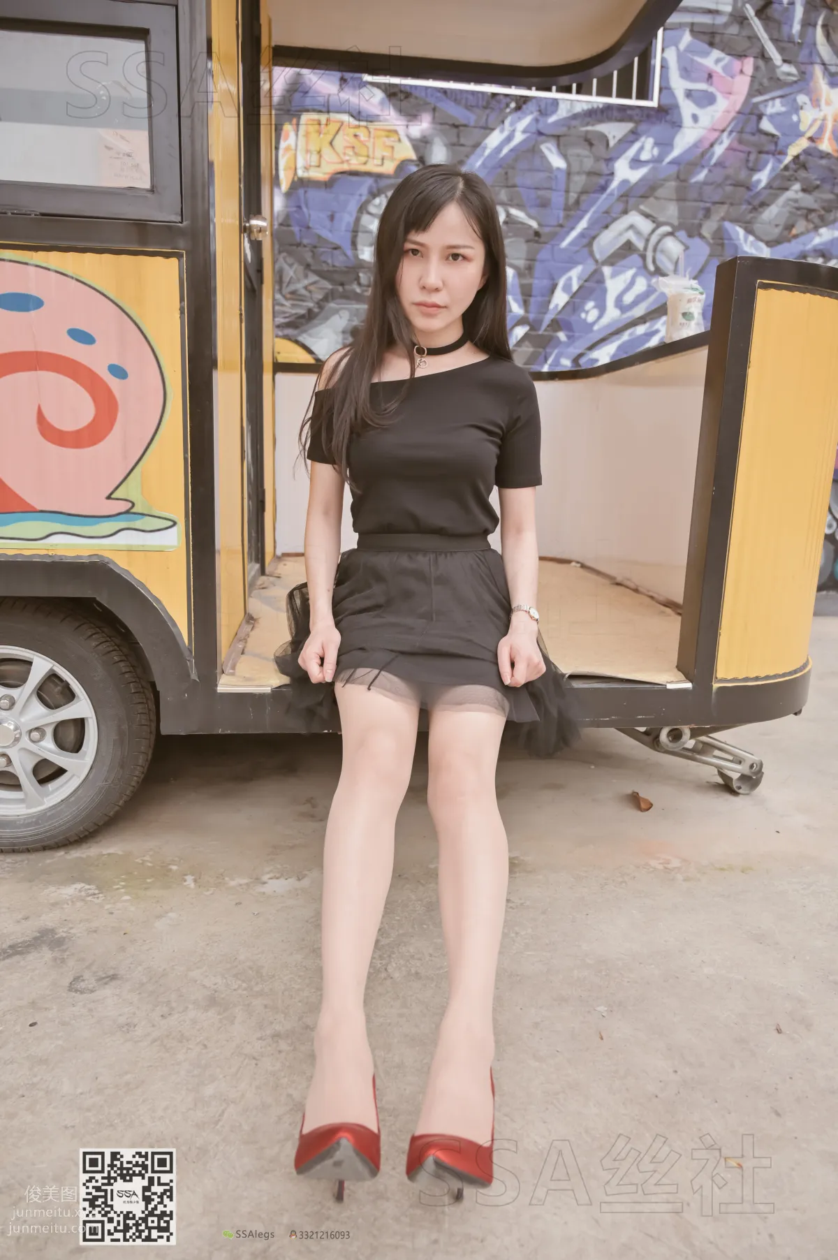 [SSA] Ultra HD Photos NO.097 Xue Li Leg Model Xue Li Street Snap Red High Heels Nude Stockings [120P] photo 78