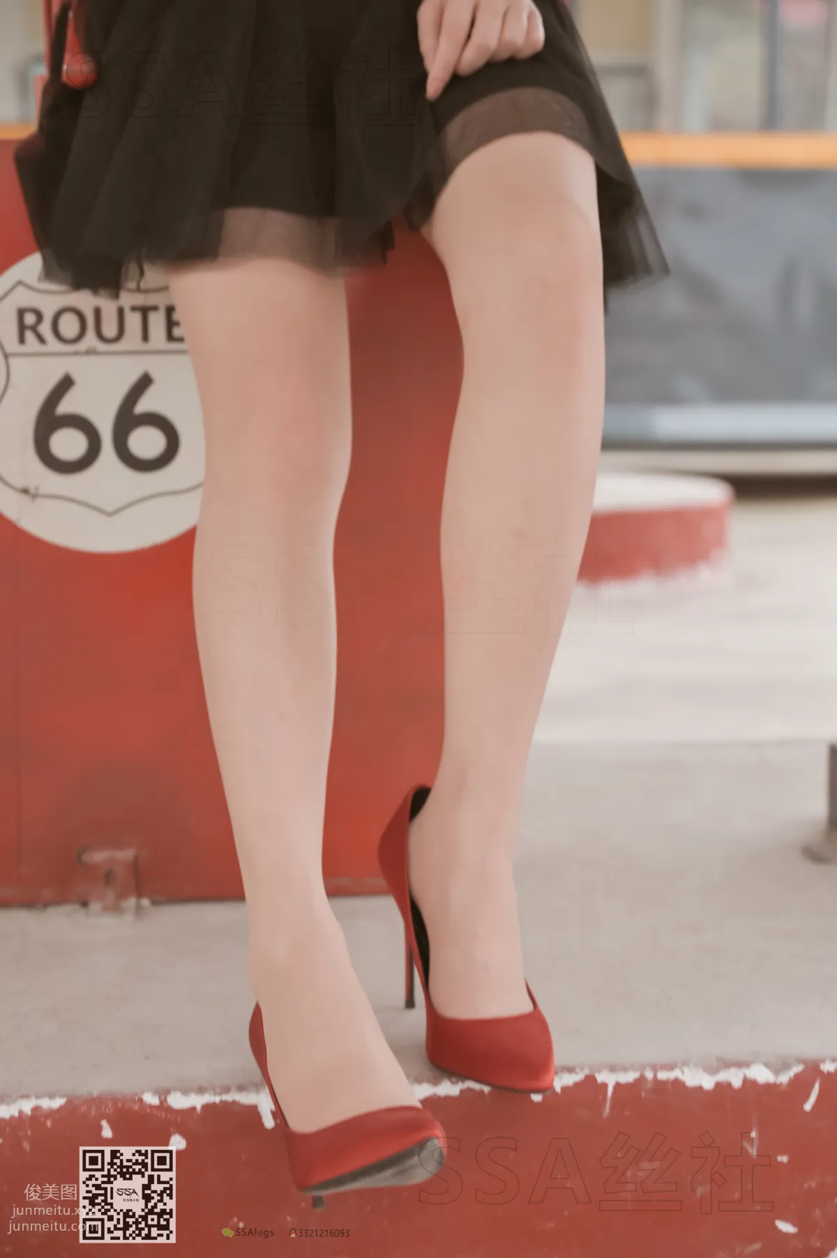 [SSA] Ultra HD Photos NO.097 Xue Li Leg Model Xue Li Street Snap Red High Heels Nude Stockings [120P] photo 81