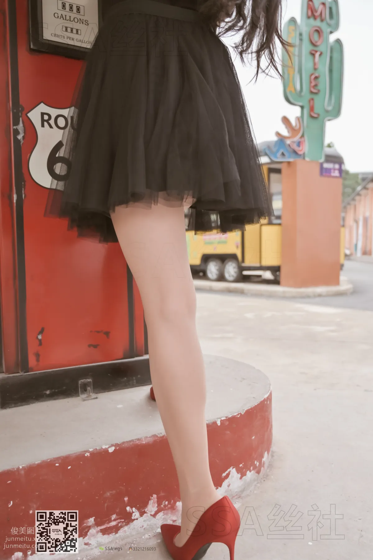 [SSA] Ultra HD Photos NO.097 Xue Li Leg Model Xue Li Street Snap Red High Heels Nude Stockings [120P] photo 90