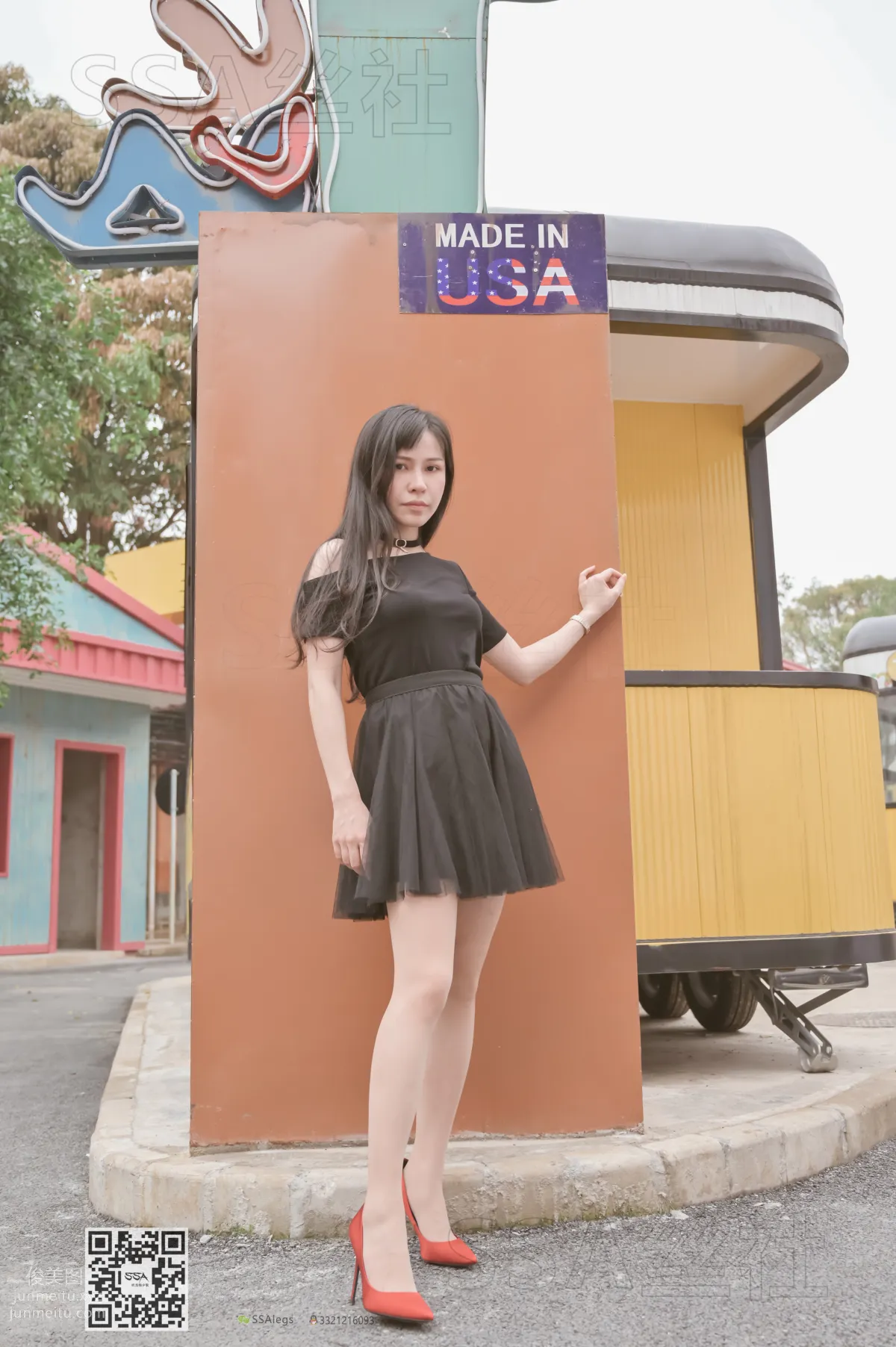 [SSA] Ultra HD Photos NO.097 Xue Li Leg Model Xue Li Street Snap Red High Heels Nude Stockings [120P] photo 99