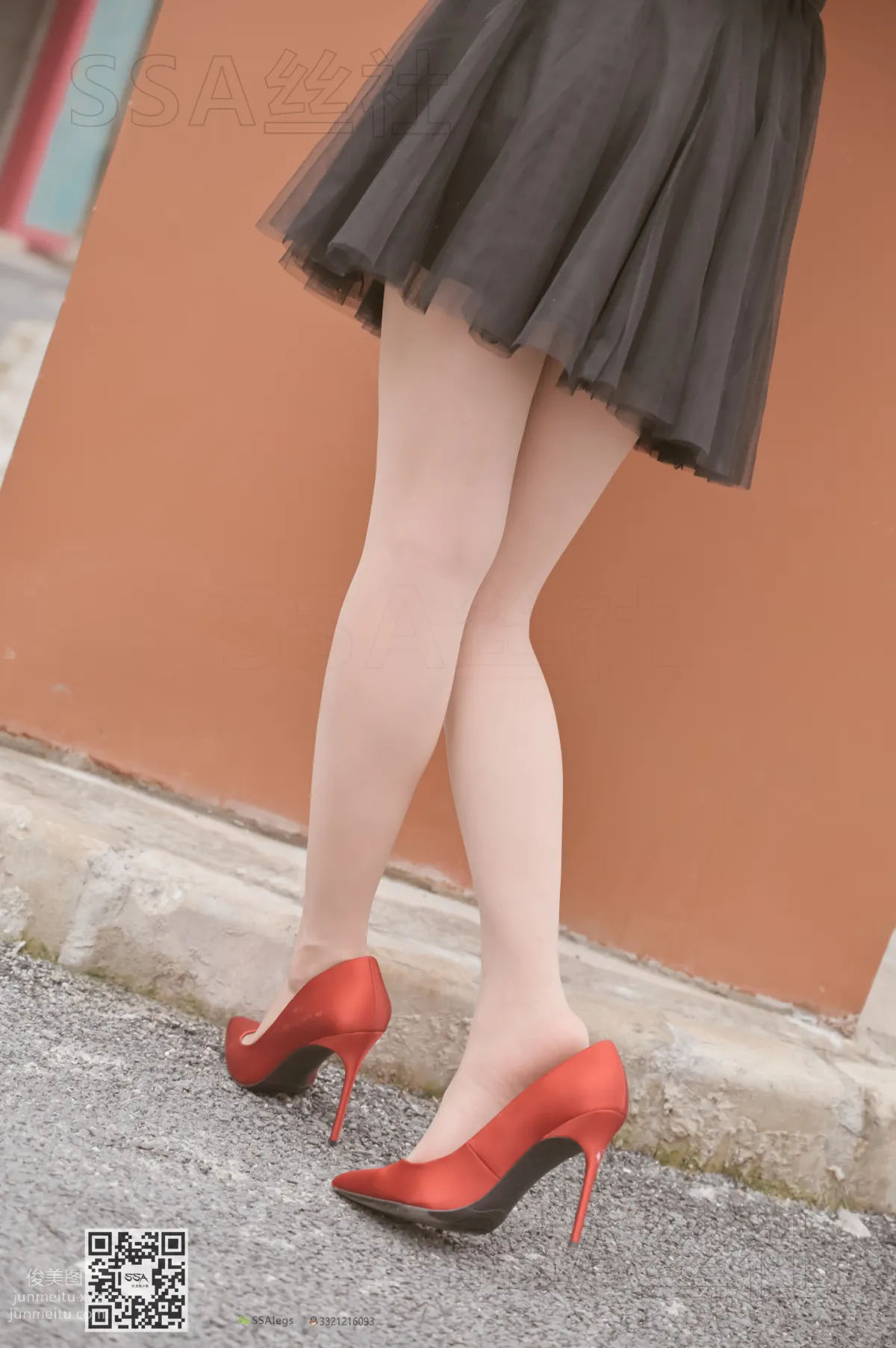 [SSA] Ultra HD Photos NO.097 Xue Li Leg Model Xue Li Street Snap Red High Heels Nude Stockings [120P] photo 103