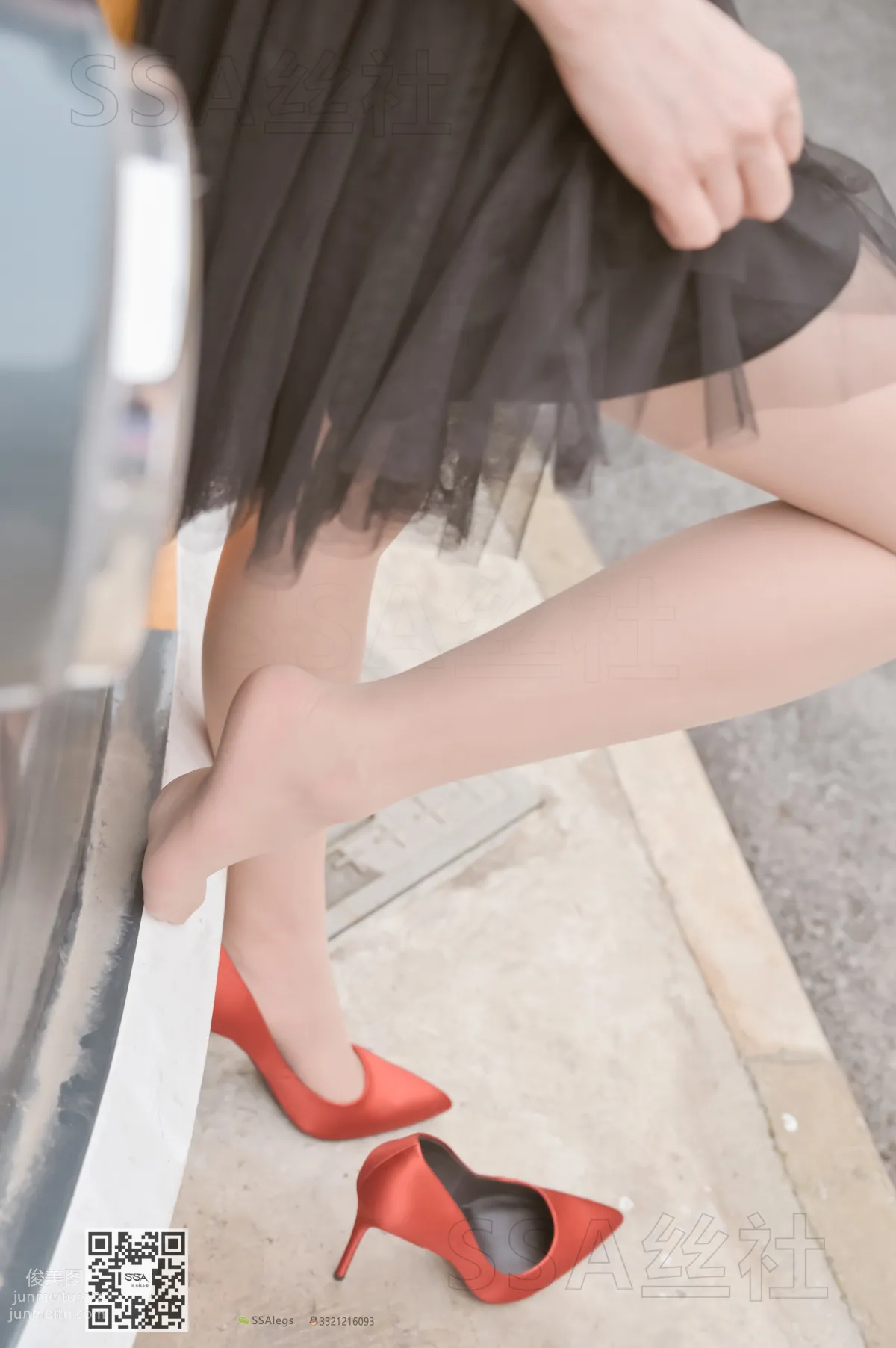 [SSA] Ultra HD Photos NO.097 Xue Li Leg Model Xue Li Street Snap Red High Heels Nude Stockings [120P] photo 115