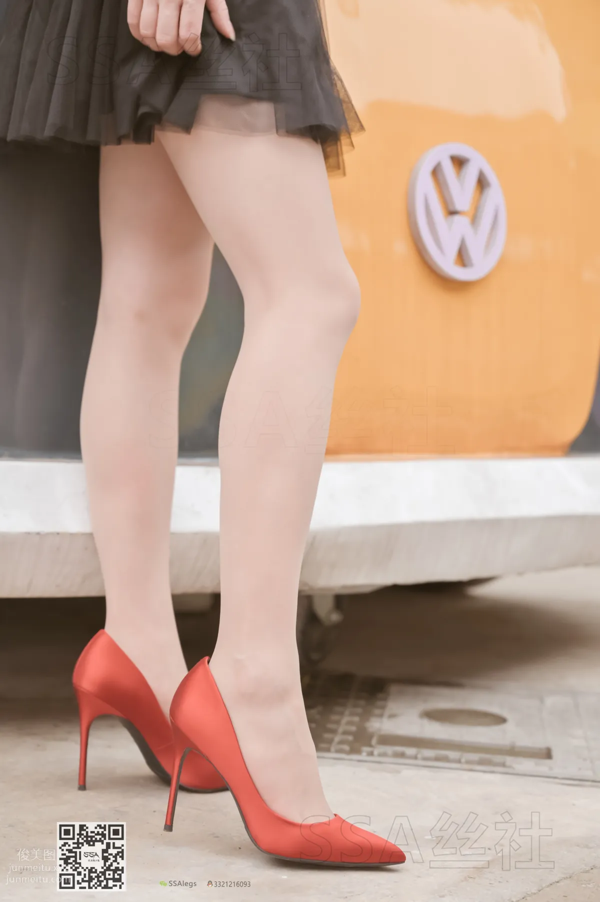 [SSA] Ultra HD Photos NO.097 Xue Li Leg Model Xue Li Street Snap Red High Heels Nude Stockings [120P] photo 118