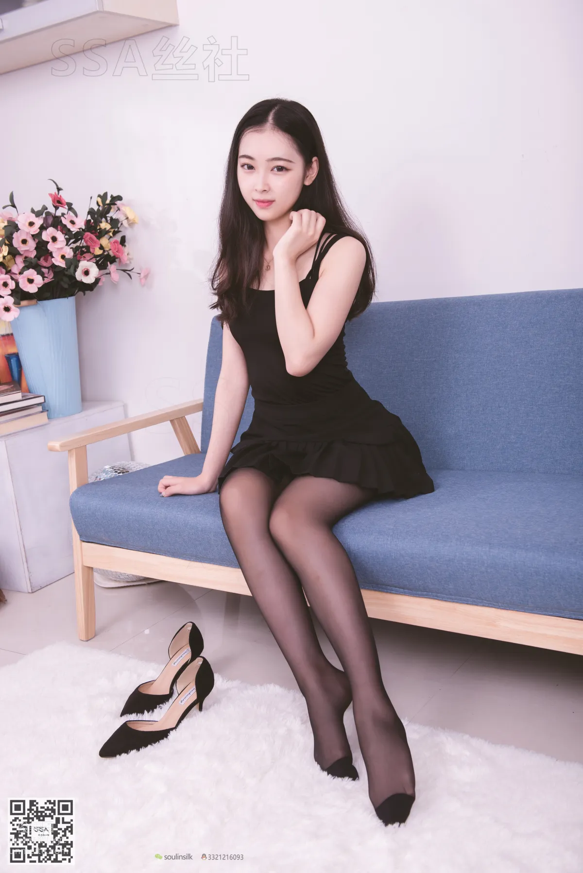 [SSA] Ultra HD Photos NO.122 Wen Juan Irresistible Black Reinforced Toe Stockings [129P] photo 52