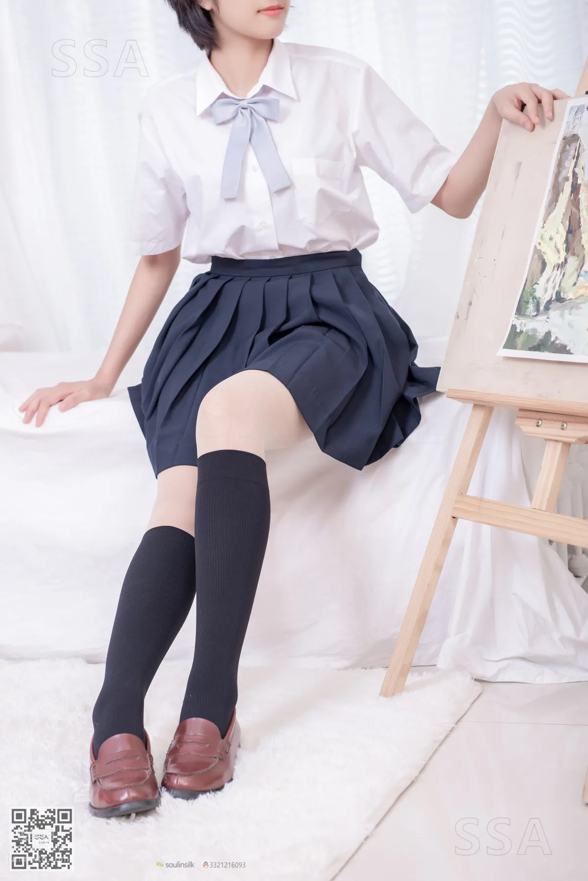 [SSA絲社]超清寫真 NO.181 小佩 酒窩少女JK制服肉絲黑襪穿搭示範[135P] 3