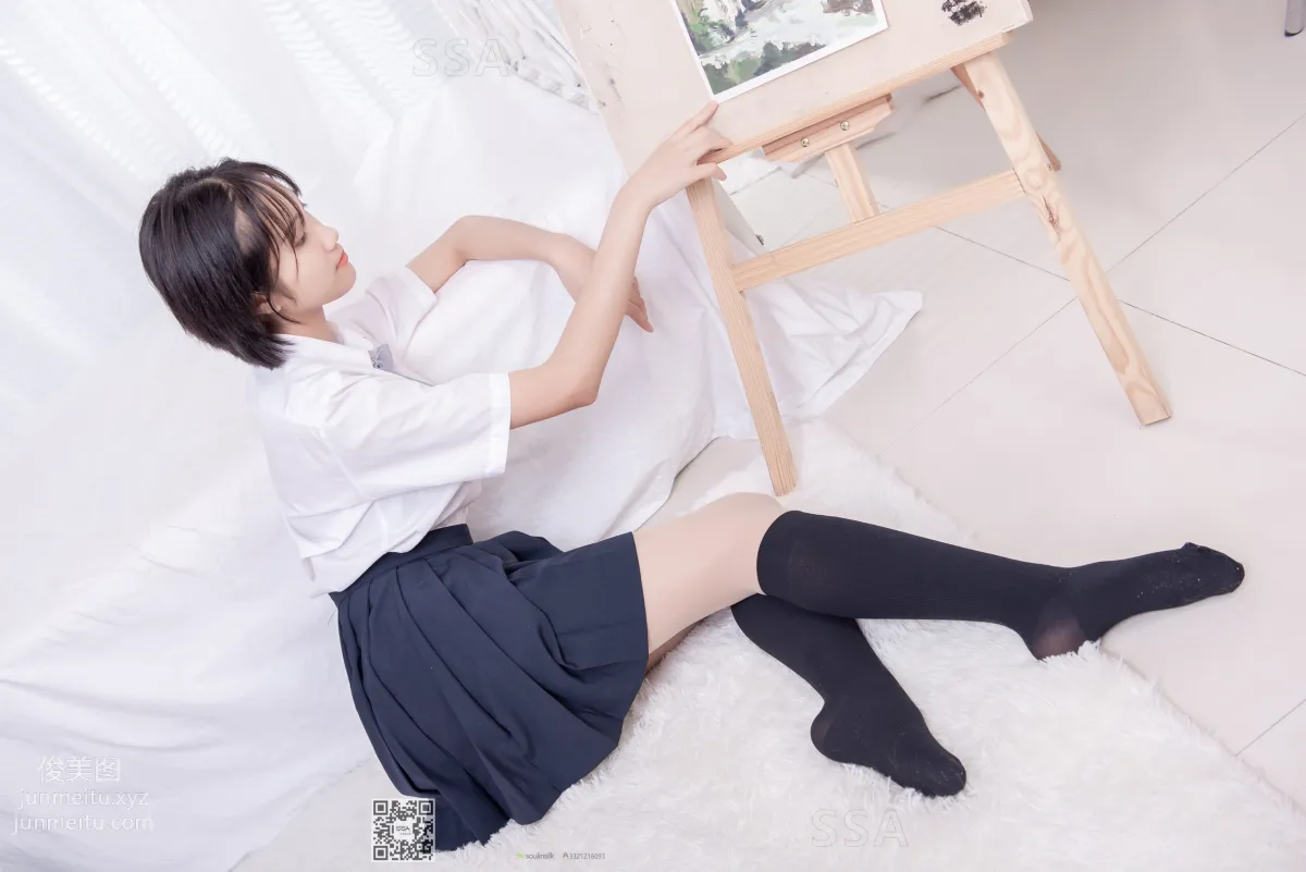 [SSA絲社]超清寫真 NO.181 小佩 酒窩少女JK制服肉絲黑襪穿搭示範[135P] 18