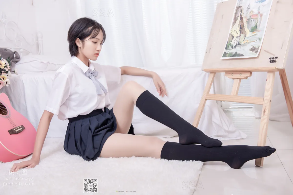 [SSA絲社]超清寫真 NO.181 小佩 酒窩少女JK制服肉絲黑襪穿搭示範[135P] 32