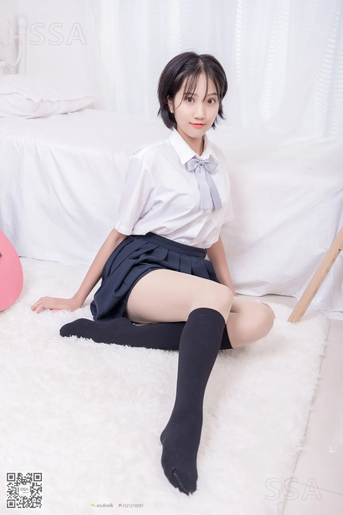 [SSA絲社]超清寫真 NO.181 小佩 酒窩少女JK制服肉絲黑襪穿搭示範[135P] 37