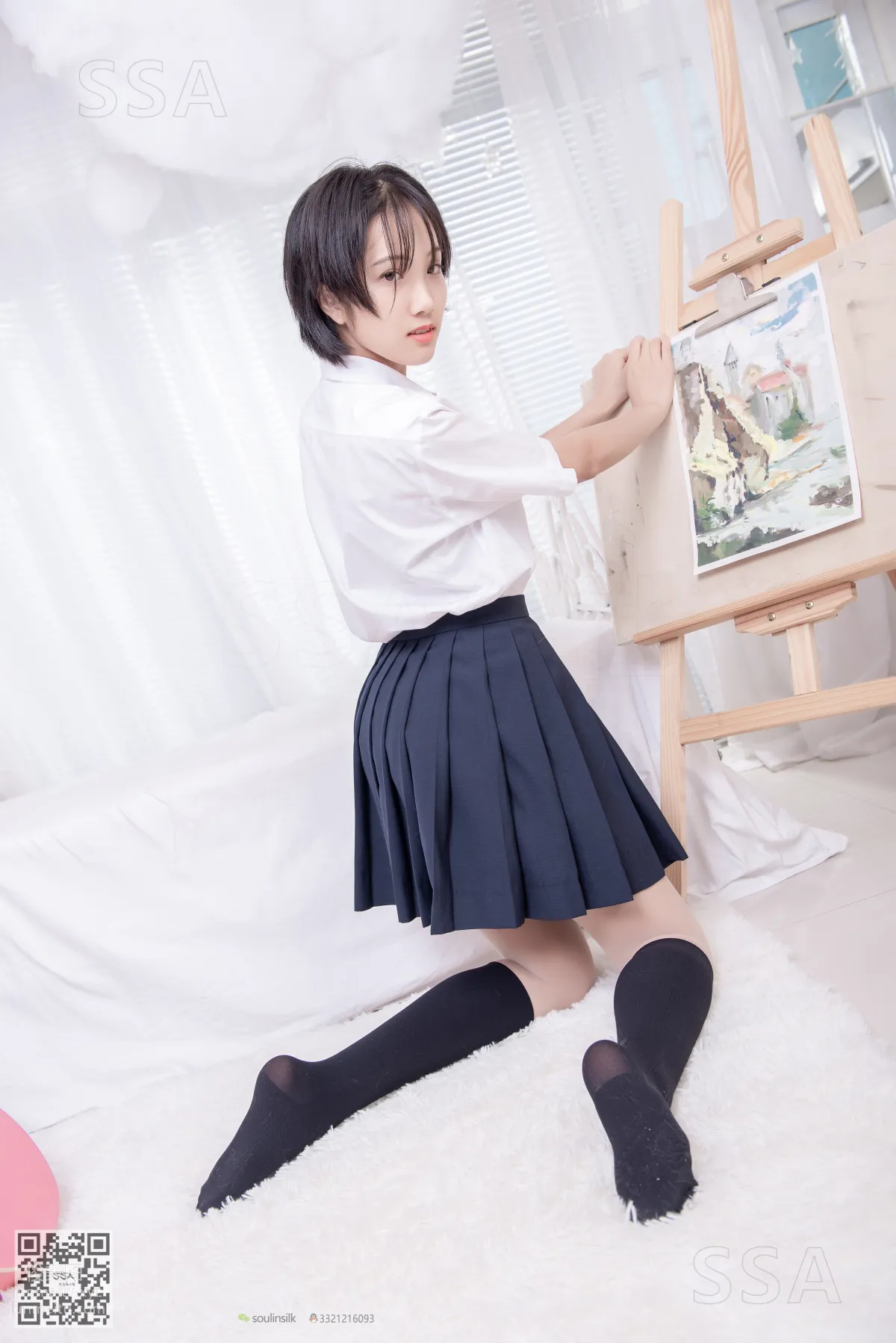 [SSA絲社]超清寫真 NO.181 小佩 酒窩少女JK制服肉絲黑襪穿搭示範[135P] 40