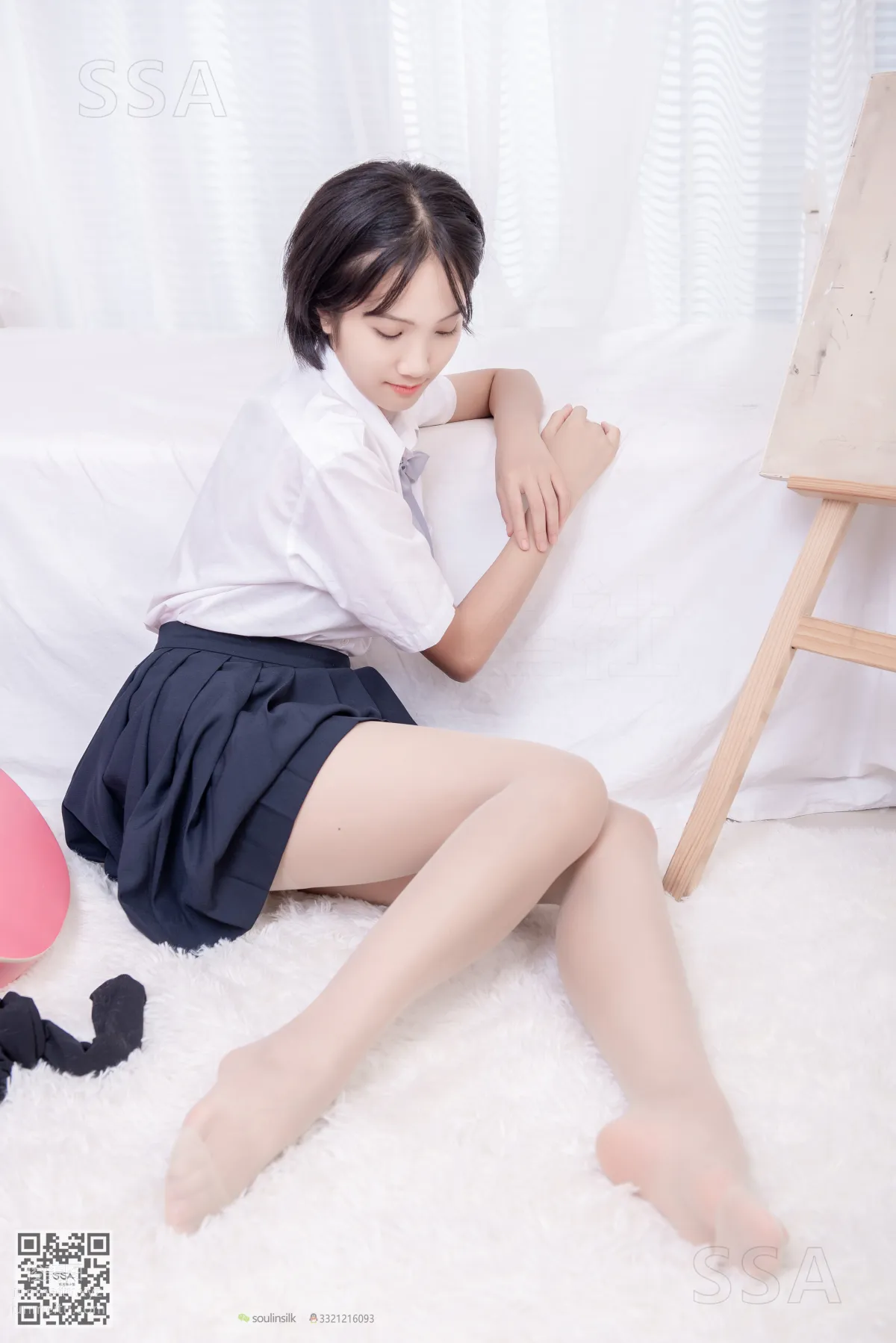 [SSA絲社]超清寫真 NO.181 小佩 酒窩少女JK制服肉絲黑襪穿搭示範[135P] 70