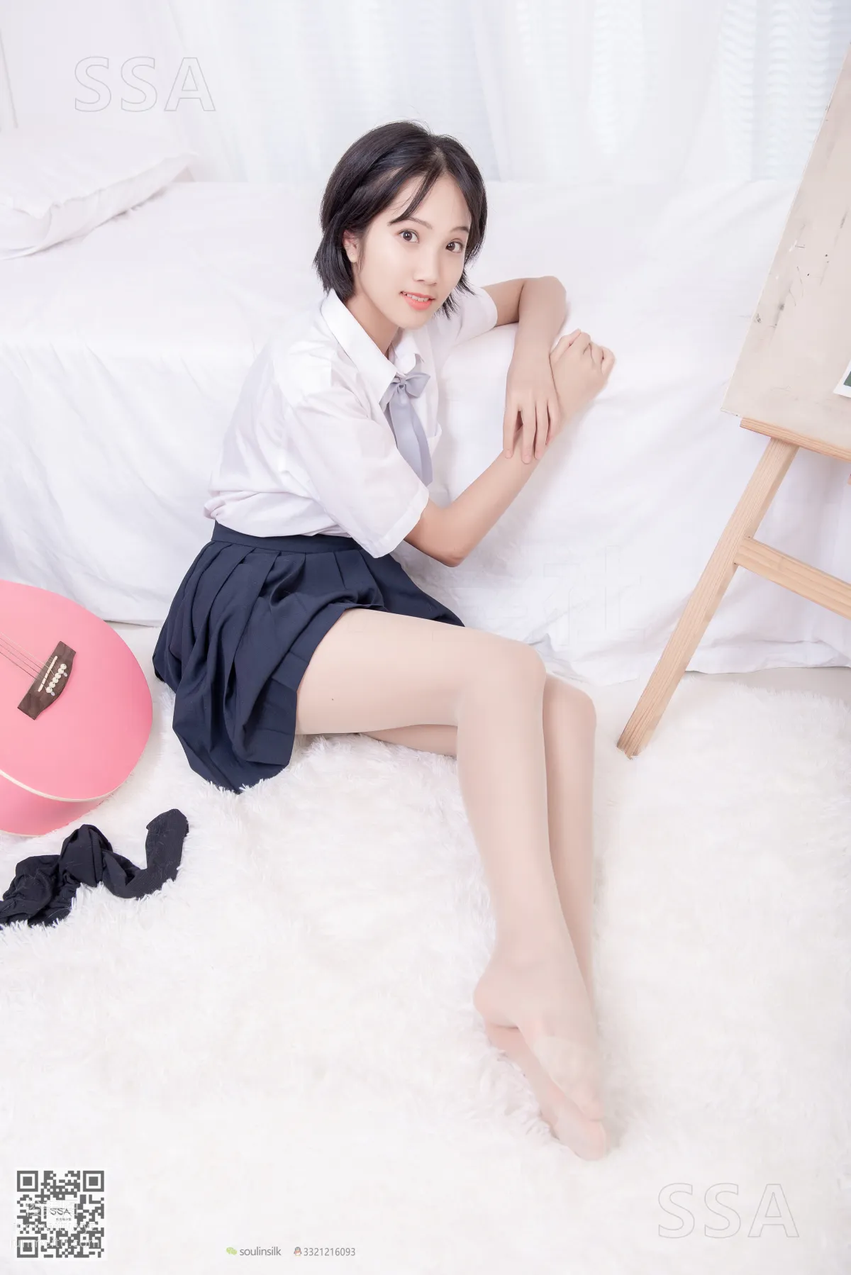 [SSA絲社]超清寫真 NO.181 小佩 酒窩少女JK制服肉絲黑襪穿搭示範[135P] 73
