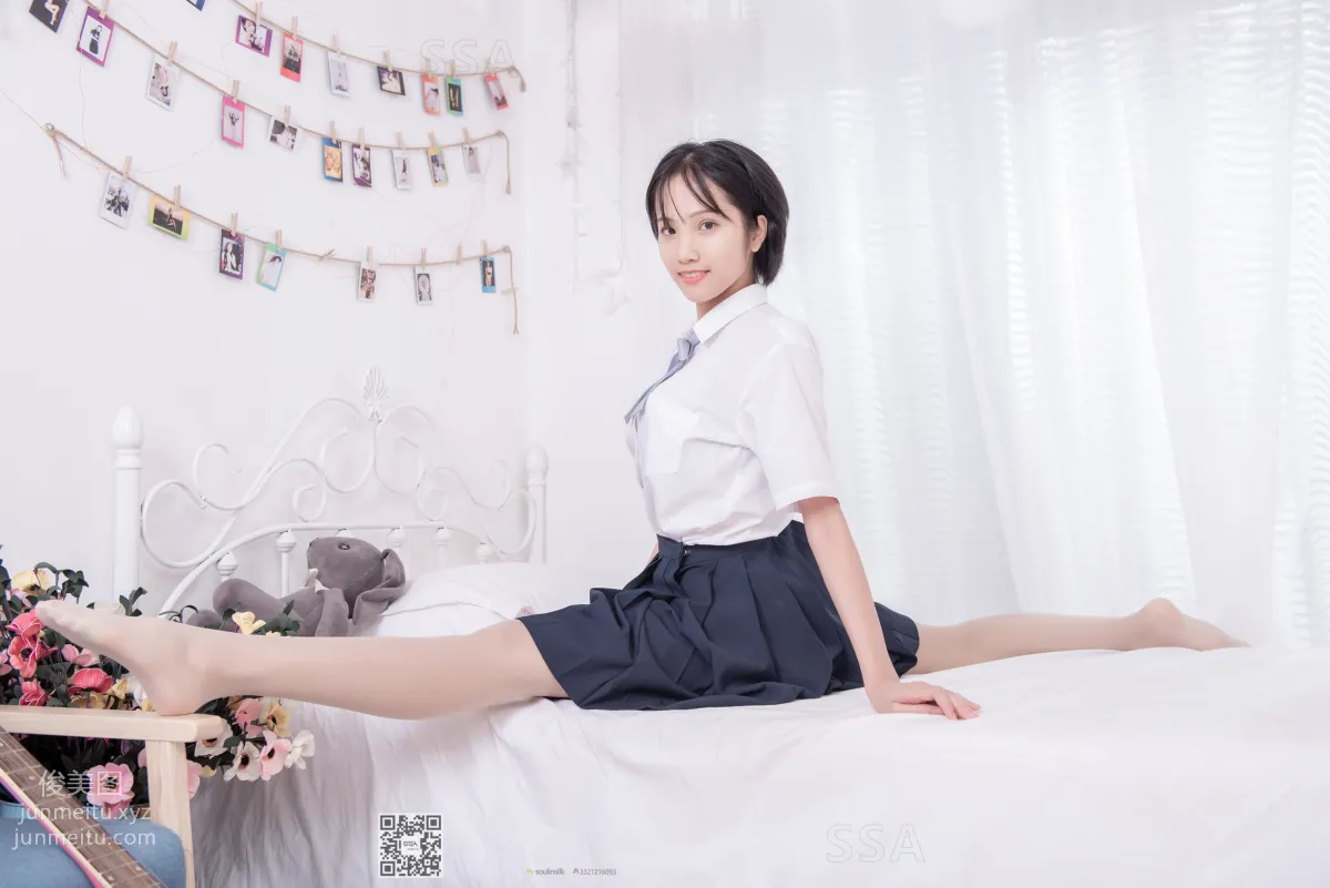 [SSA絲社]超清寫真 NO.181 小佩 酒窩少女JK制服肉絲黑襪穿搭示範[135P] 114