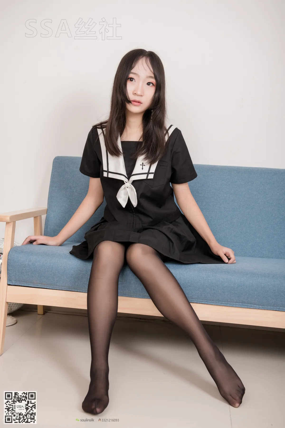 [SSA絲社]超清寫真 No.135 甘子16的芳華少女長筒黑絲 [116P] 25