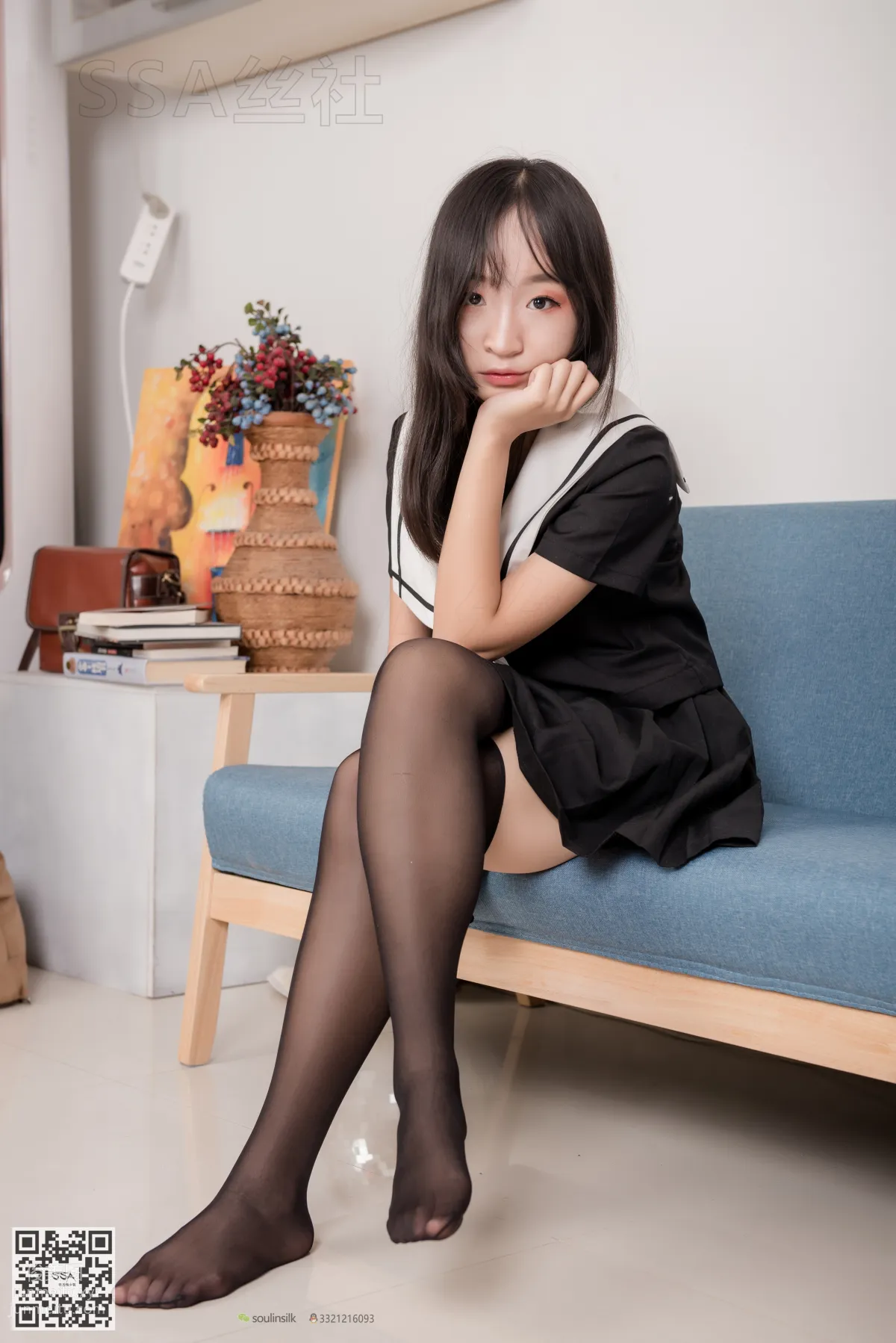 [SSA絲社]超清寫真 No.135 甘子16的芳華少女長筒黑絲 [116P] 63