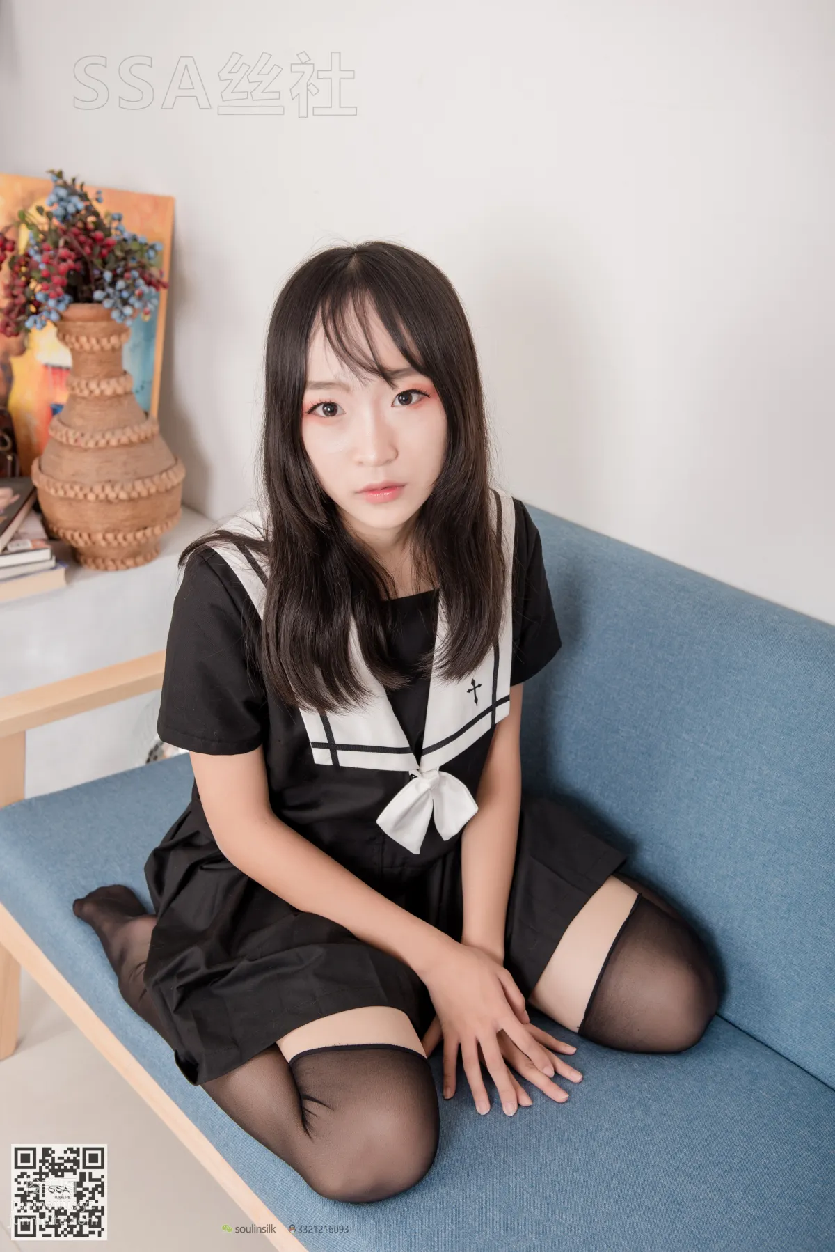 [SSA絲社]超清寫真 No.135 甘子16的芳華少女長筒黑絲 [116P] 77