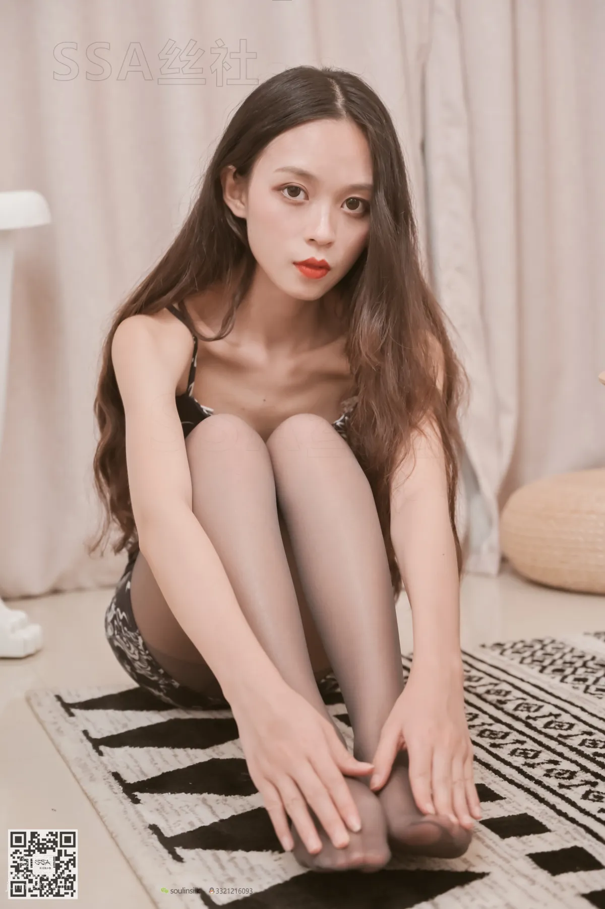 [SSA] Ultra HD Photos NO.105 Xi Xi Leg Model Xi Xi Ultra Short Qipao Gray Stockings Run Close-Up [153P] photo 99
