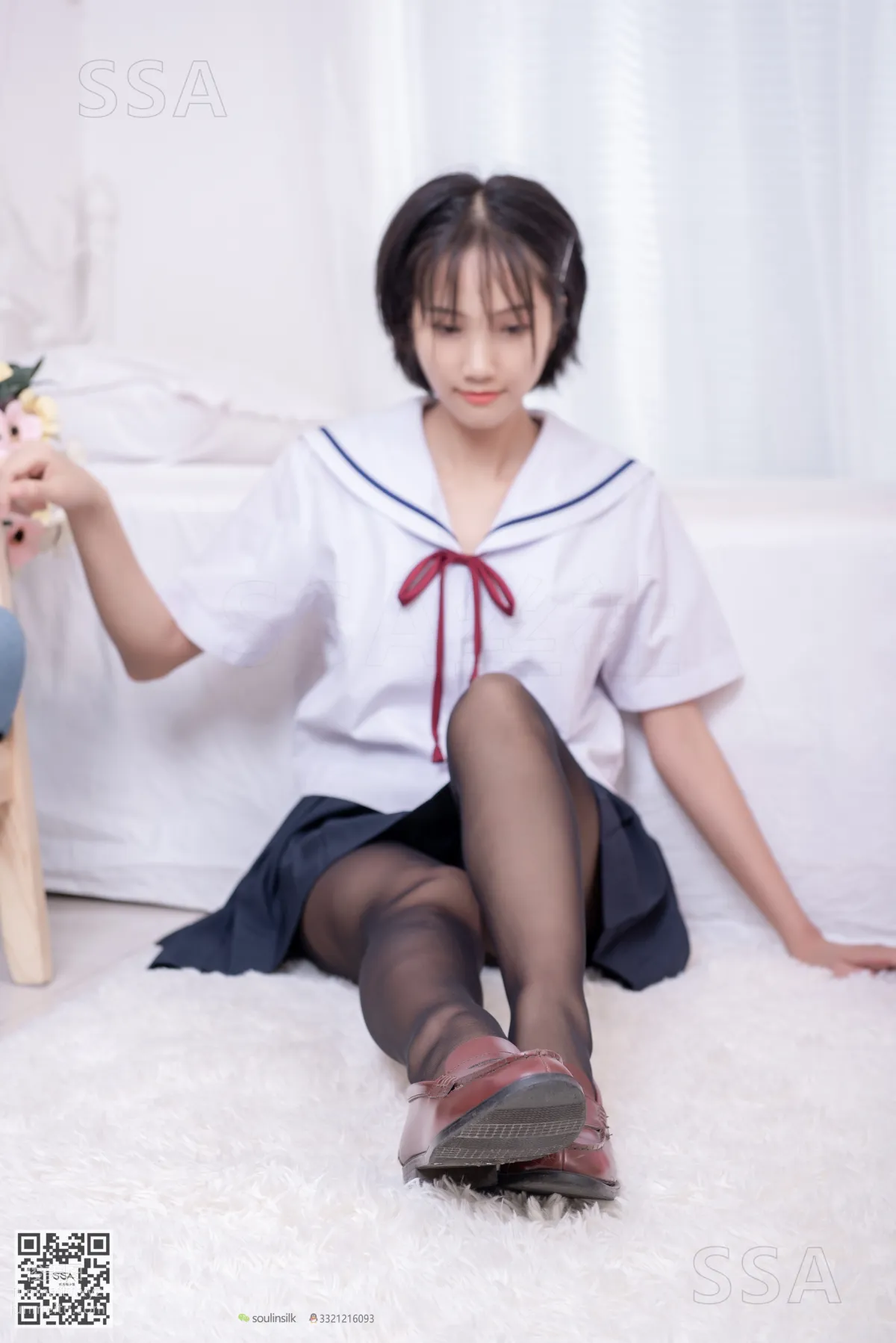 [SSA] Ultra HD Photos No.169 Xiao Pei JK Uniform and Black Stockings [148P] photo 12