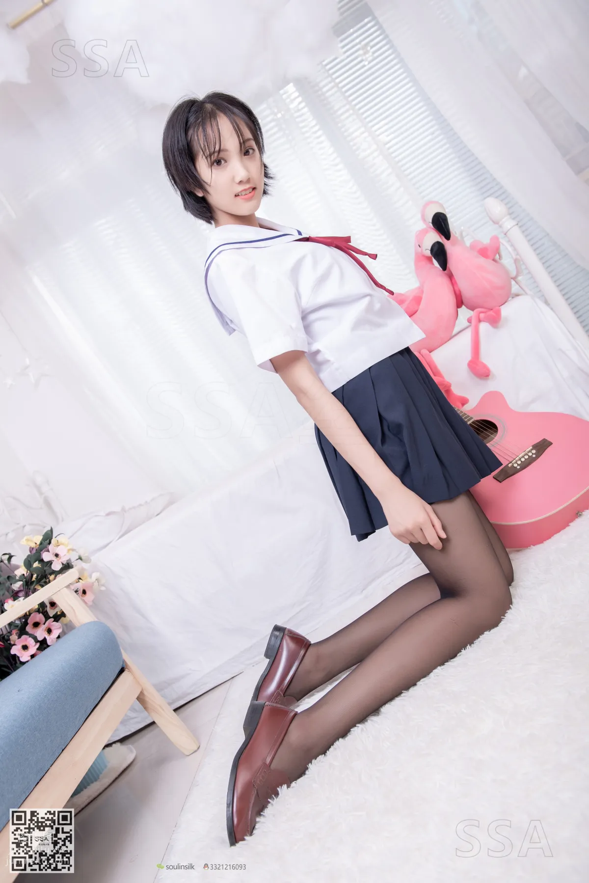[SSA] Ultra HD Photos No.169 Xiao Pei JK Uniform and Black Stockings [148P] photo 56