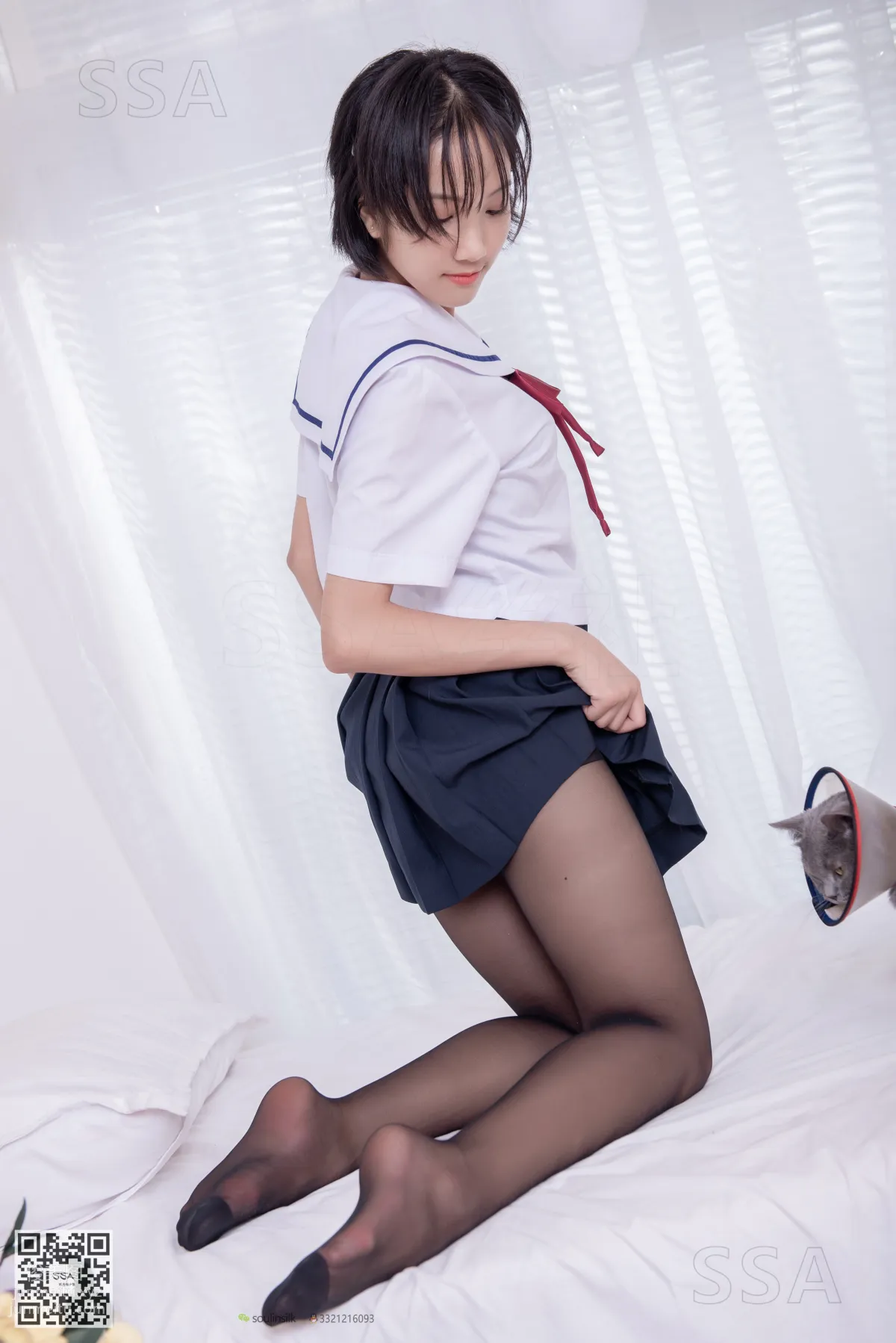 [SSA] Ultra HD Photos No.169 Xiao Pei JK Uniform and Black Stockings [148P] photo 135