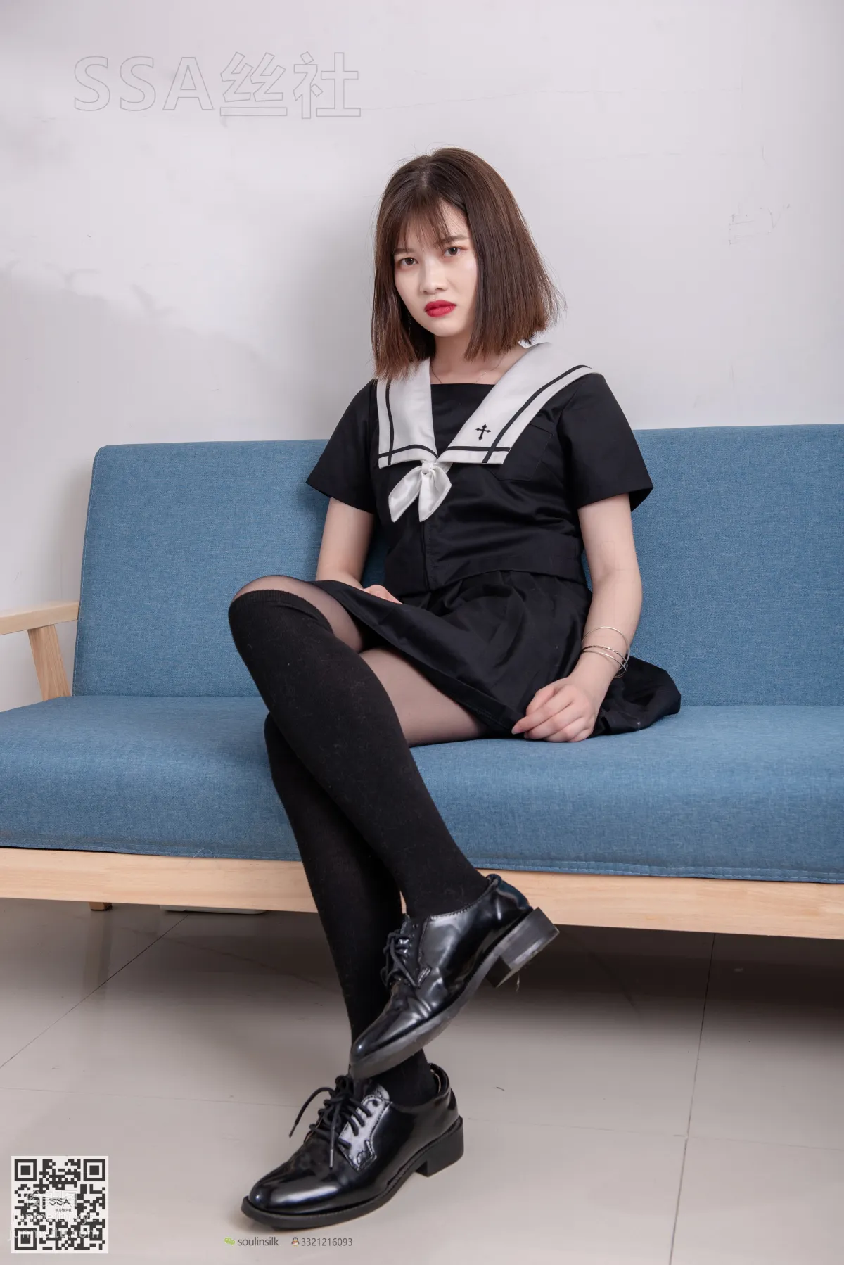 [SSA] Ultra HD Photos NO.113 Sui Zi Leg Model Sui Zi Teaches You to Wear Black JK Uniform [156P] photo 5