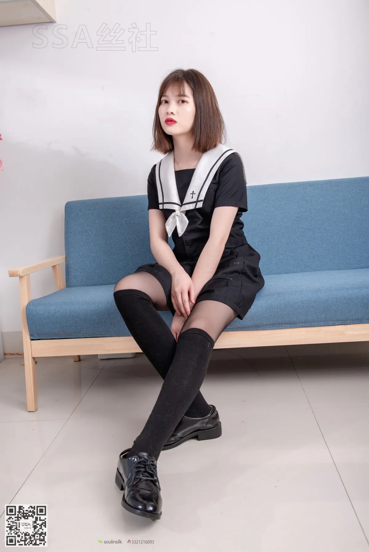 [SSA] Ultra HD Photos NO.113 Sui Zi Leg Model Sui Zi Teaches You to Wear Black JK Uniform [156P] photo 9