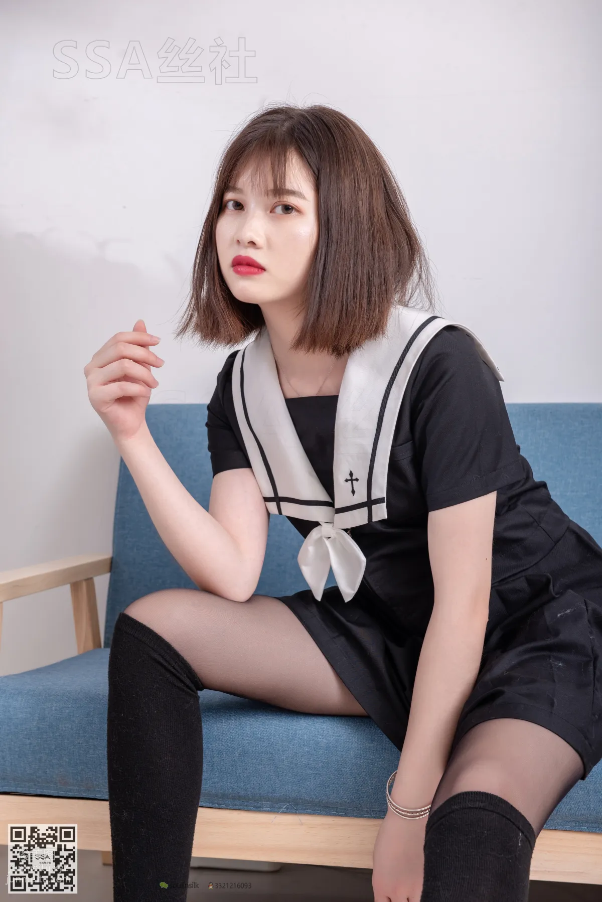 [SSA] Ultra HD Photos NO.113 Sui Zi Leg Model Sui Zi Teaches You to Wear Black JK Uniform [156P] photo 12