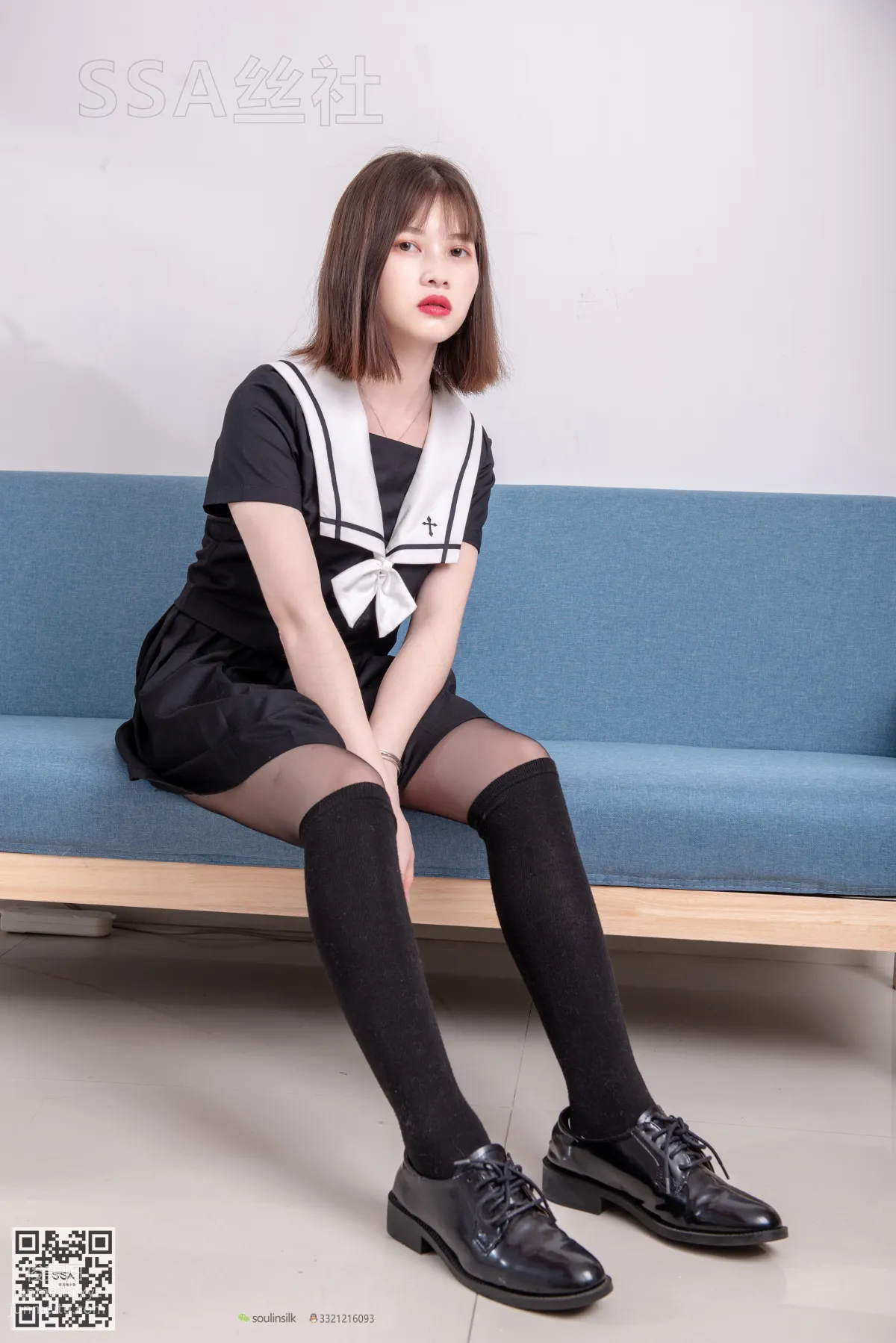 [SSA] Ultra HD Photos NO.113 Sui Zi Leg Model Sui Zi Teaches You to Wear Black JK Uniform [156P] photo 16
