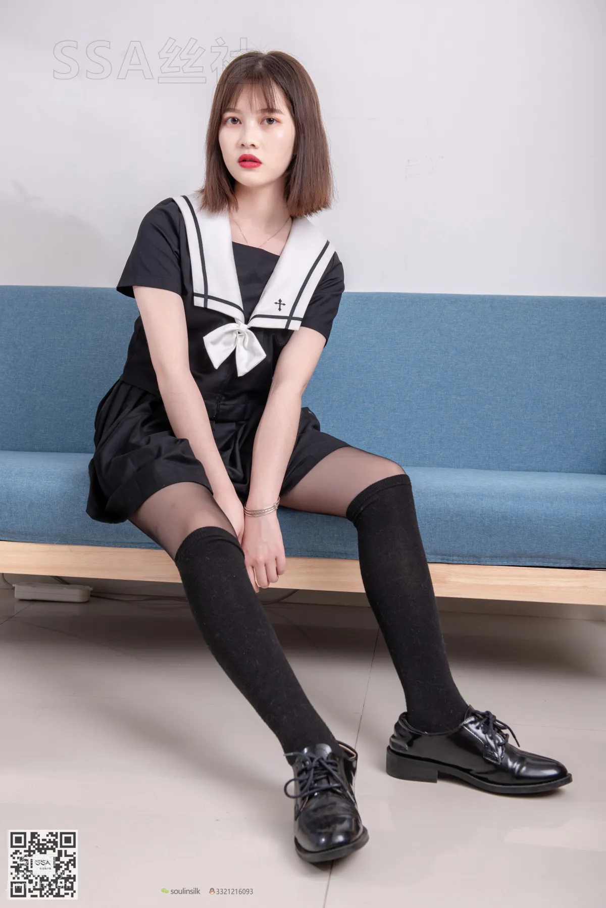[SSA] Ultra HD Photos NO.113 Sui Zi Leg Model Sui Zi Teaches You to Wear Black JK Uniform [156P] photo 17