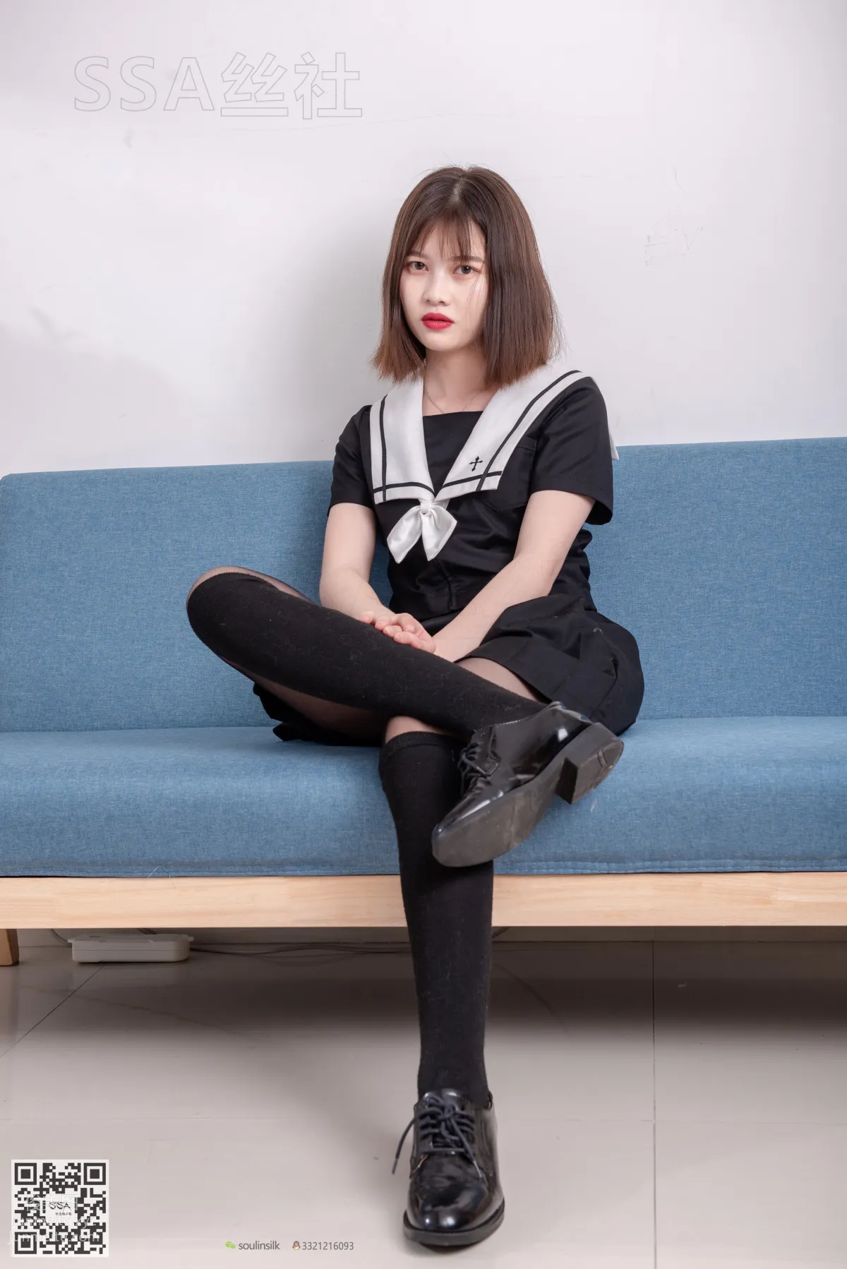 [SSA] Ultra HD Photos NO.113 Sui Zi Leg Model Sui Zi Teaches You to Wear Black JK Uniform [156P] photo 18