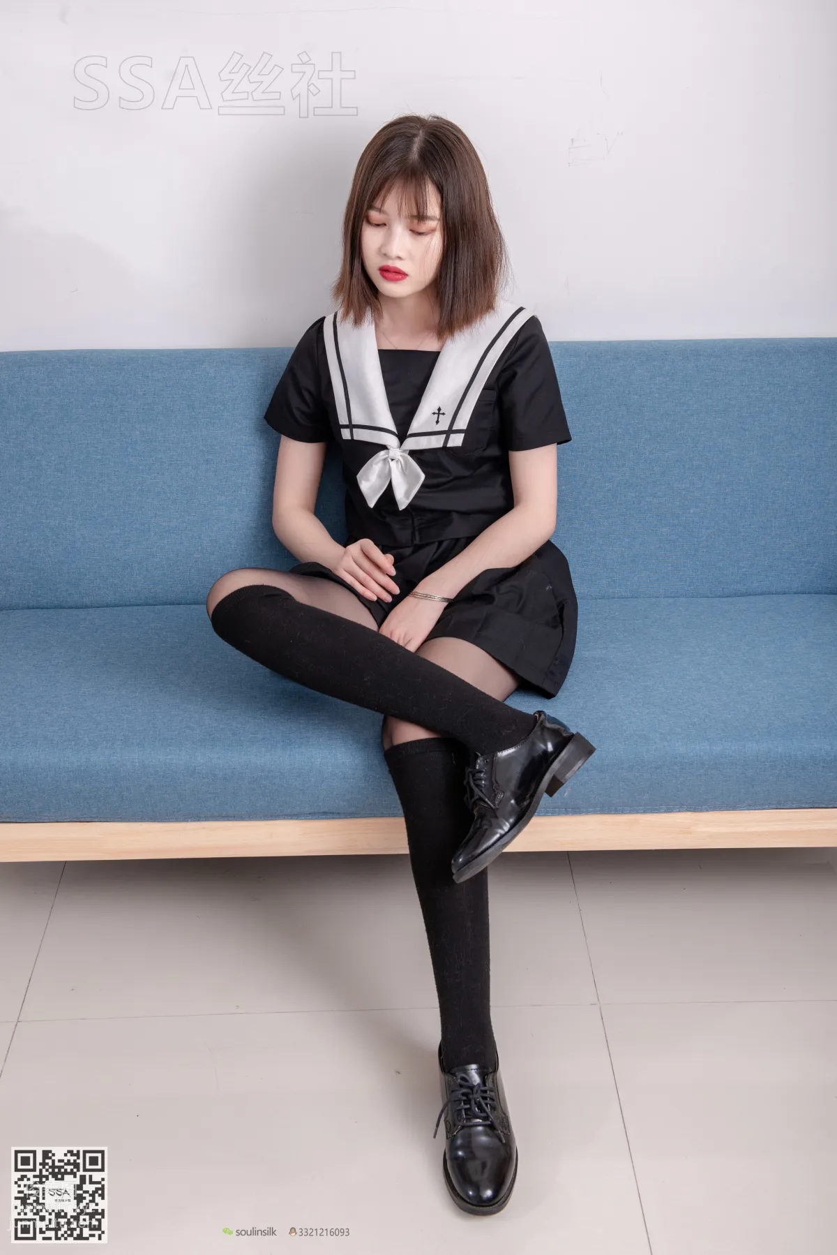 [SSA] Ultra HD Photos NO.113 Sui Zi Leg Model Sui Zi Teaches You to Wear Black JK Uniform [156P] photo 19