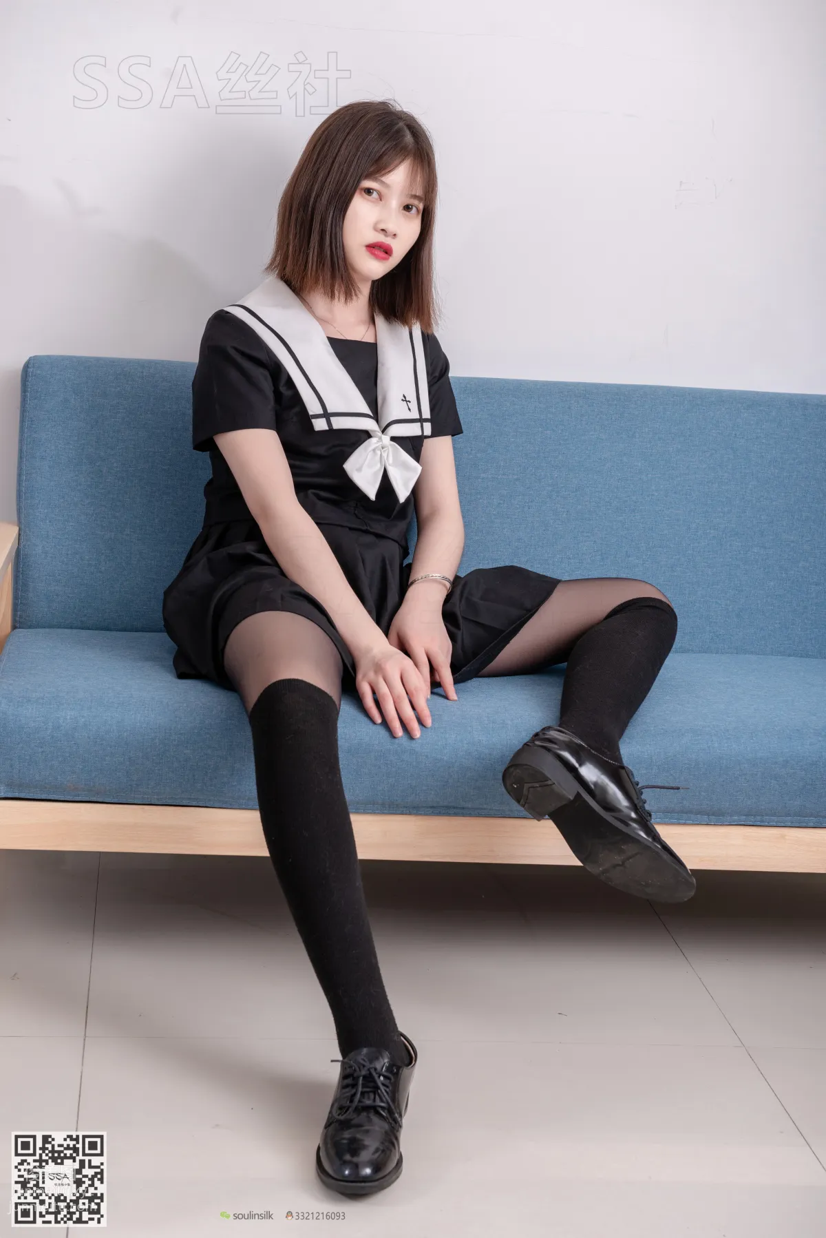 [SSA] Ultra HD Photos NO.113 Sui Zi Leg Model Sui Zi Teaches You to Wear Black JK Uniform [156P] photo 41