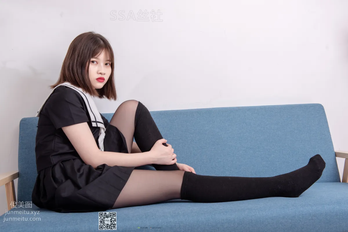 [SSA] Ultra HD Photos NO.113 Sui Zi Leg Model Sui Zi Teaches You to Wear Black JK Uniform [156P] photo 48