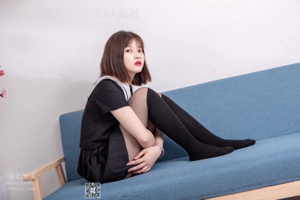 [SSA] Ultra HD Photos NO.113 Sui Zi Leg Model Sui Zi Teaches You to Wear Black JK Uniform [156P] photo 50