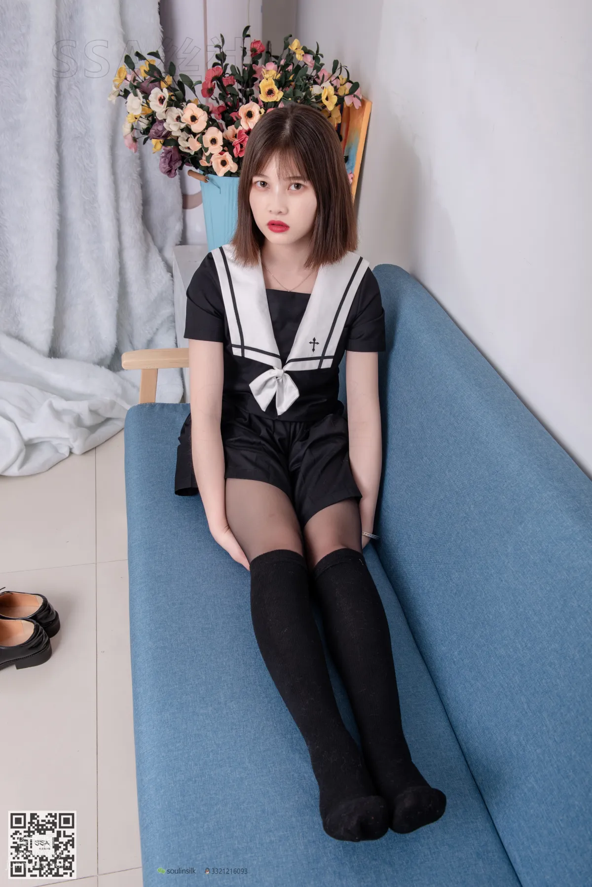 [SSA] Ultra HD Photos NO.113 Sui Zi Leg Model Sui Zi Teaches You to Wear Black JK Uniform [156P] photo 54