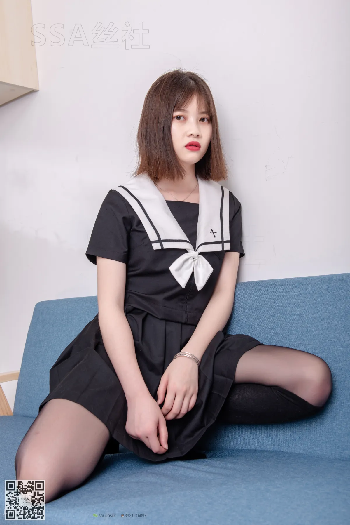 [SSA] Ultra HD Photos NO.113 Sui Zi Leg Model Sui Zi Teaches You to Wear Black JK Uniform [156P] photo 65