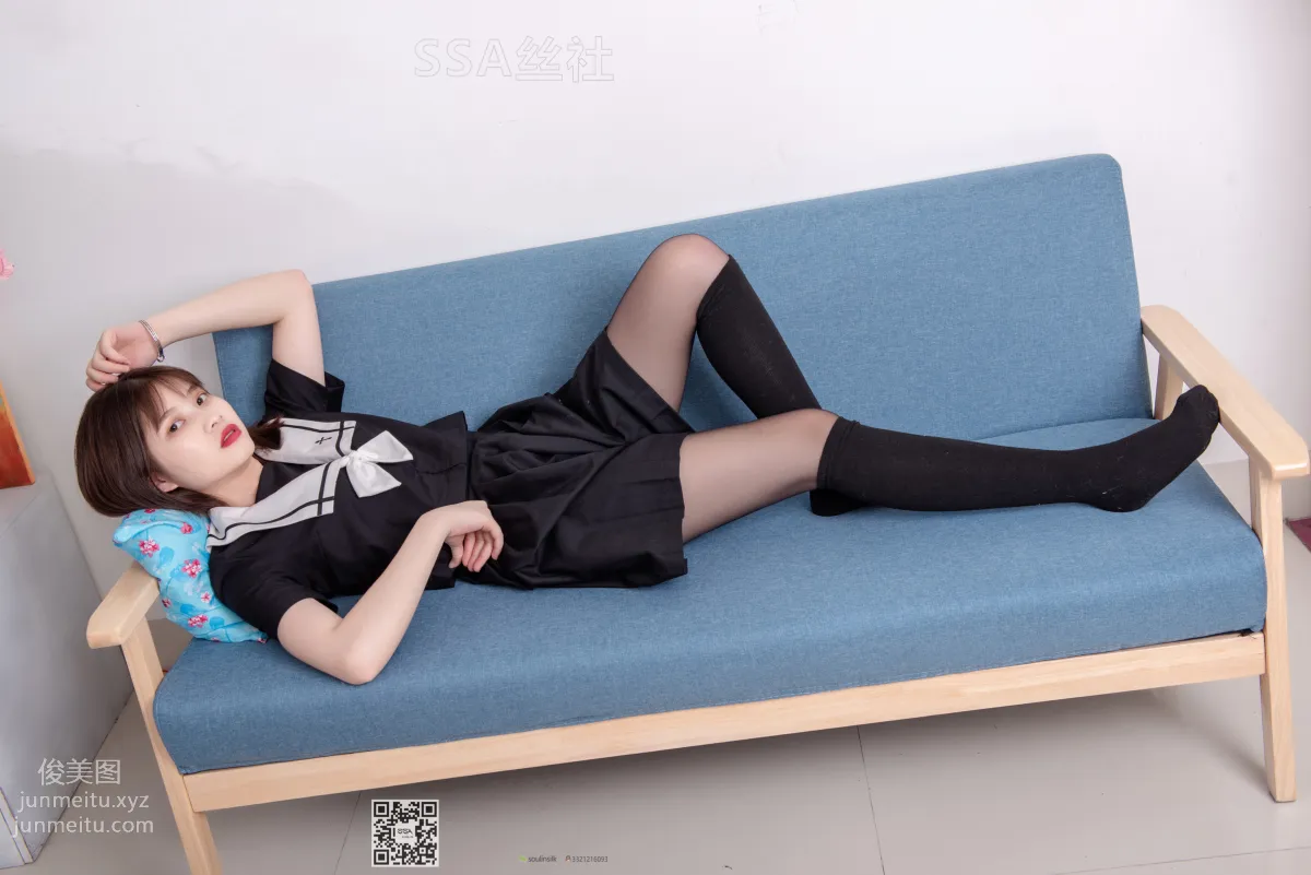 [SSA] Ultra HD Photos NO.113 Sui Zi Leg Model Sui Zi Teaches You to Wear Black JK Uniform [156P] photo 82