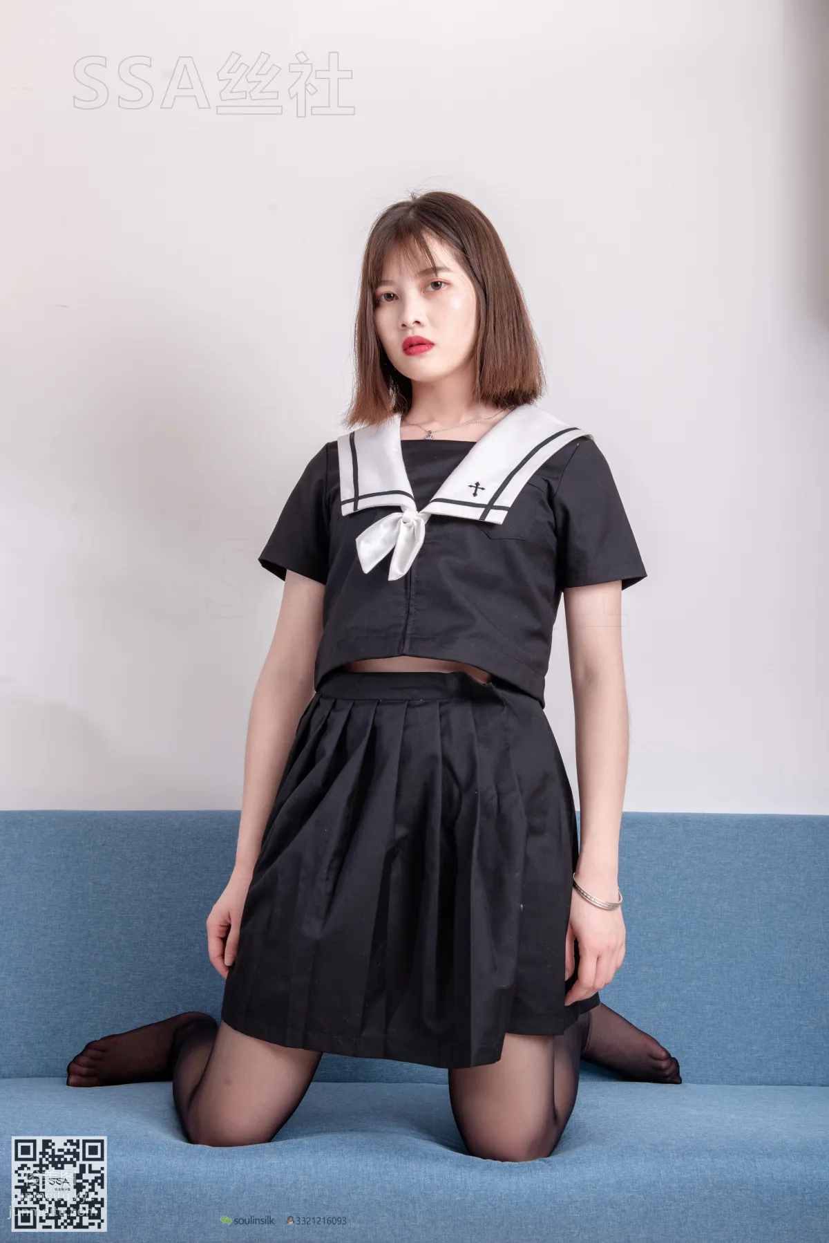 [SSA] Ultra HD Photos NO.113 Sui Zi Leg Model Sui Zi Teaches You to Wear Black JK Uniform [156P] photo 105
