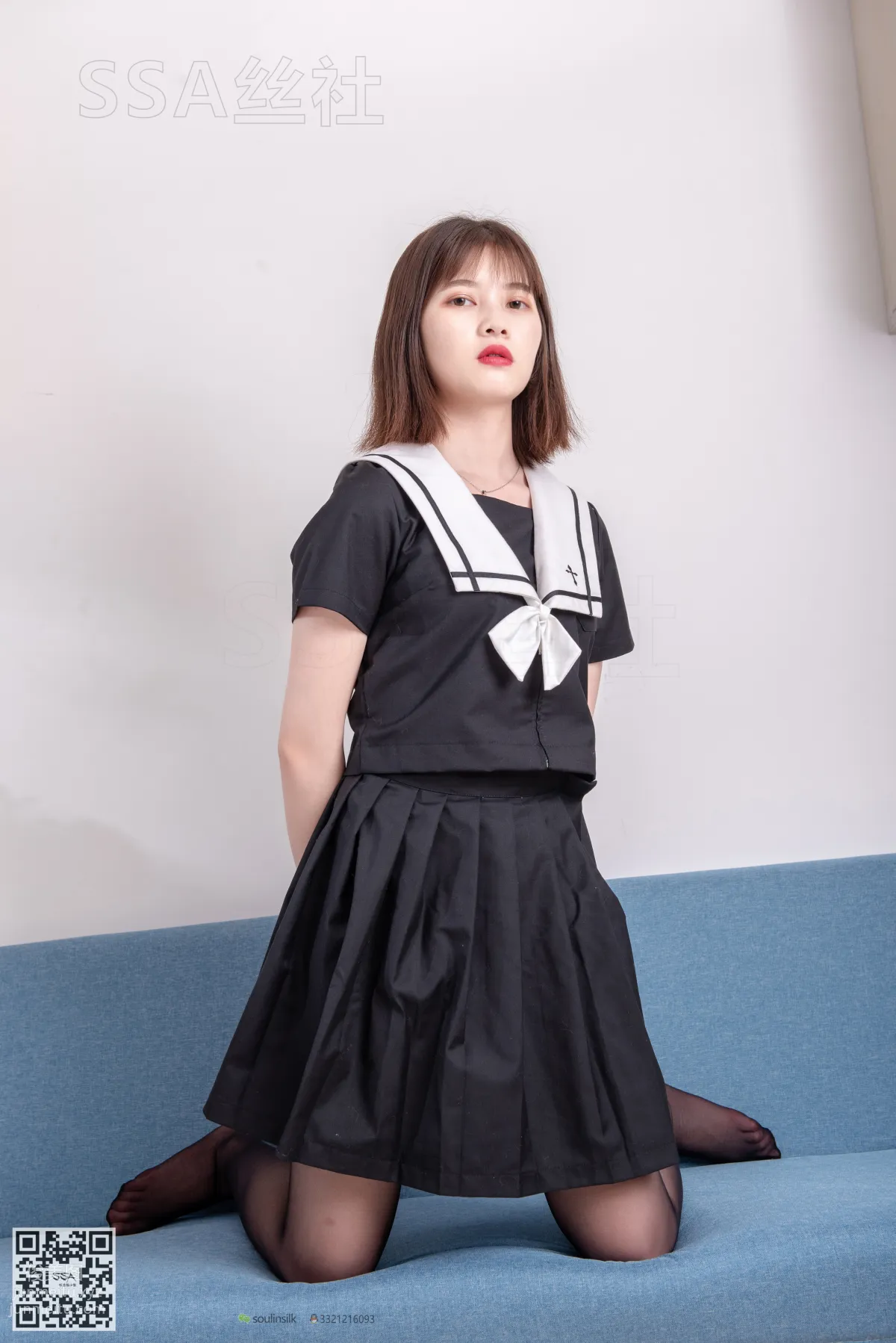 [SSA] Ultra HD Photos NO.113 Sui Zi Leg Model Sui Zi Teaches You to Wear Black JK Uniform [156P] photo 106