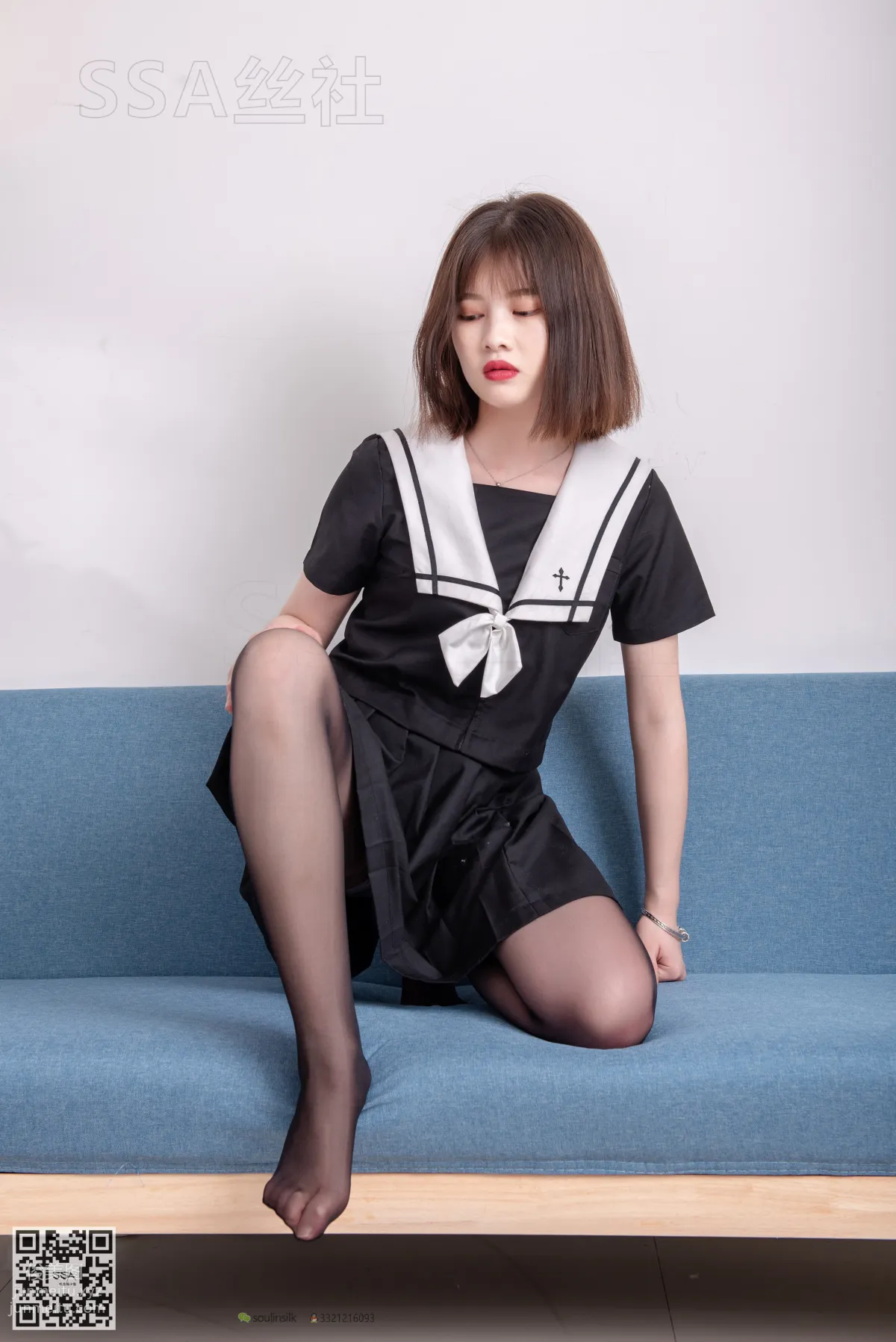 [SSA] Ultra HD Photos NO.113 Sui Zi Leg Model Sui Zi Teaches You to Wear Black JK Uniform [156P] photo 110