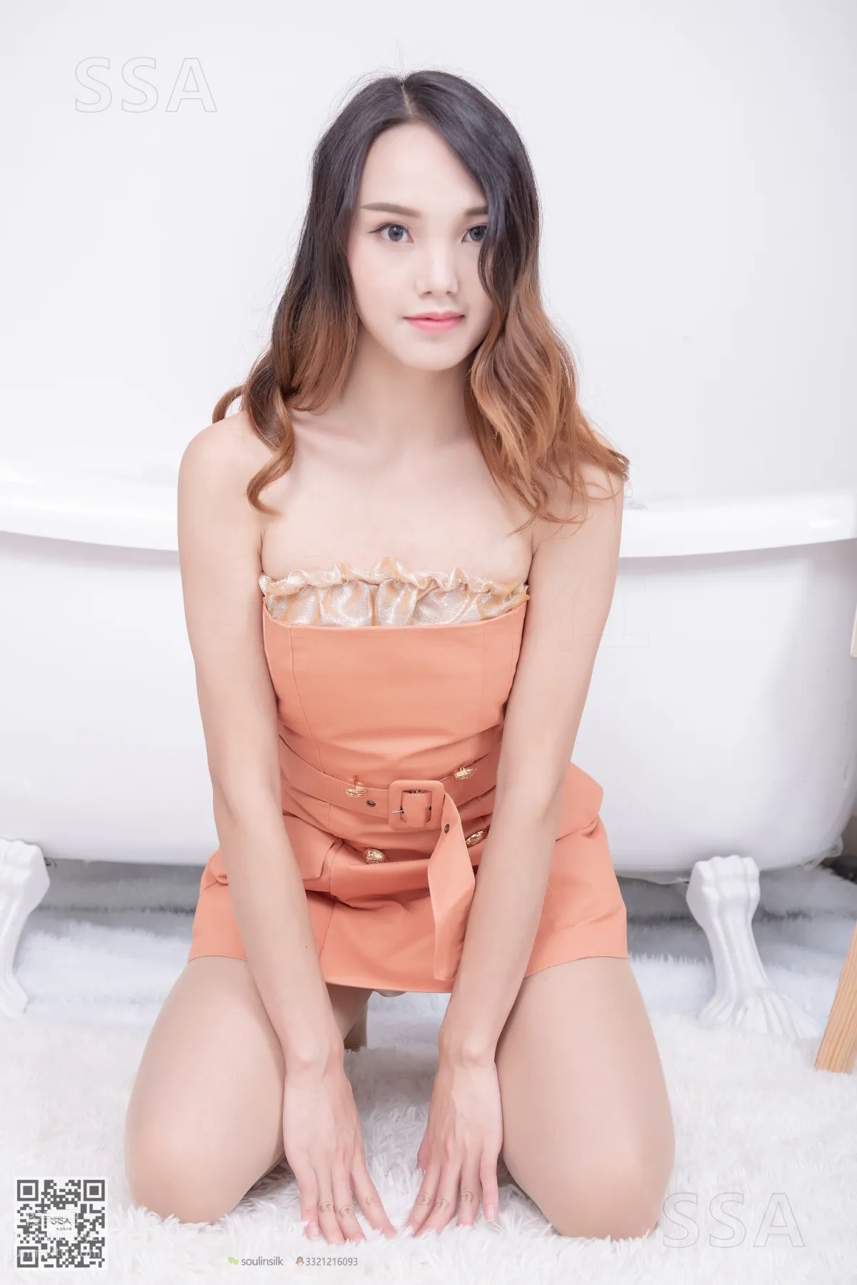 [SSA] Ultra HD Photo Set NO.186 Rong Rong, Home Hip-Length Short Skirt and Skin-Tone Stockings Styling Demonstration [149P] photo 92