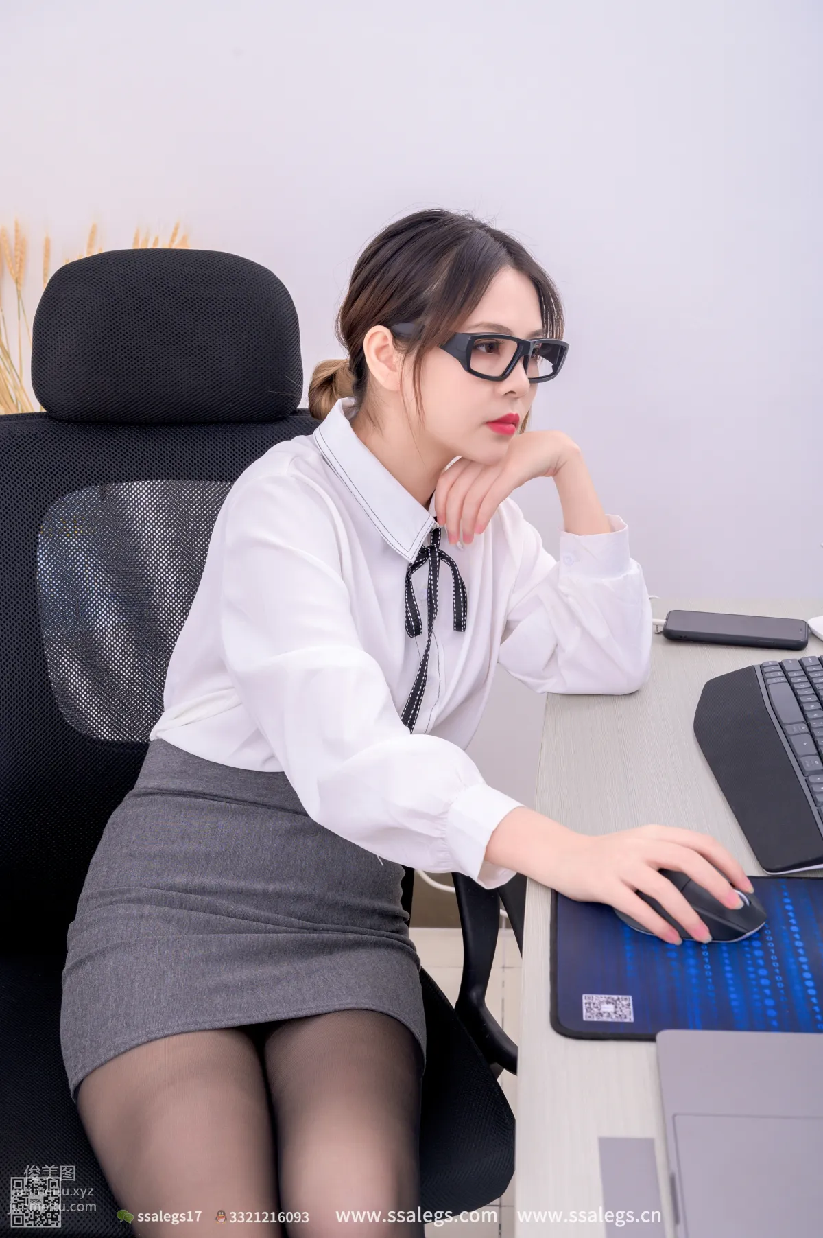 [SSA] Ultra HD Photo Set NO.463 Chun Xiao Female Colleague Stockings Temptation (Part 1) [148P] photo 8