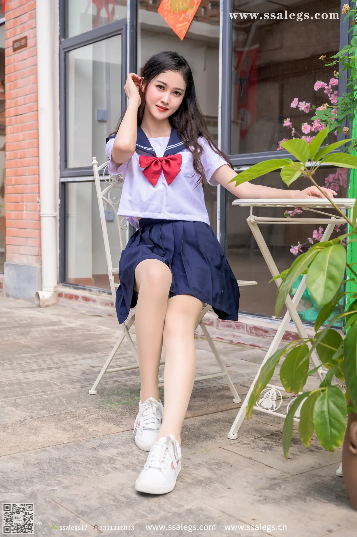 [SSA絲社]超清寫真 NO.422 漫漫白色jk制服肉絲寫真(下)[134P] 56