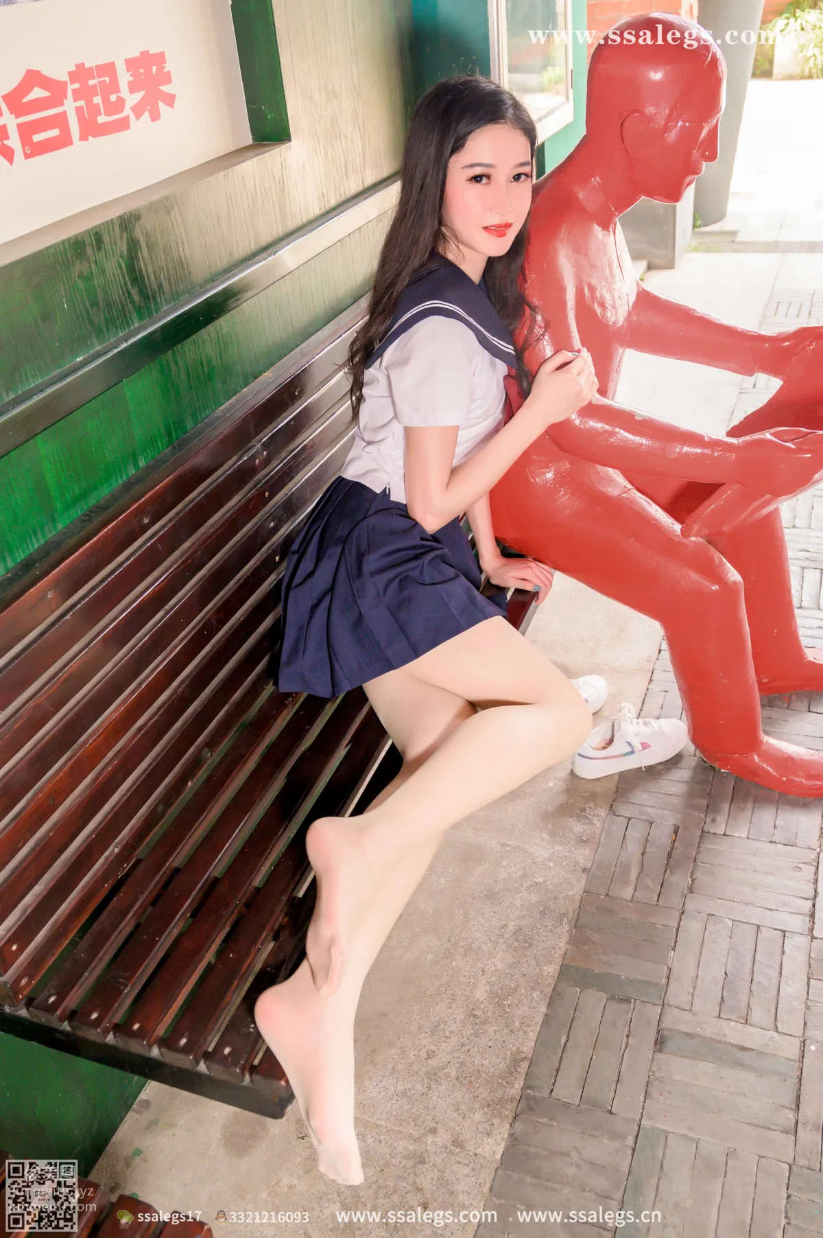 [SSA絲社]超清寫真 NO.422 漫漫白色jk制服肉絲寫真(下)[134P] 118