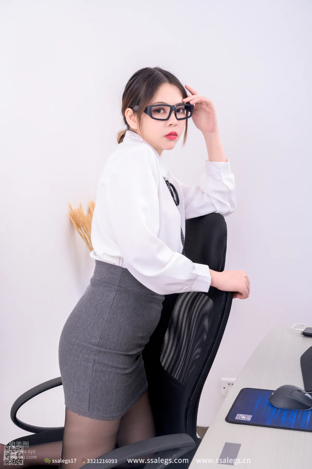 [SSA] Ultra HD Photo Set NO.464 Chun Xiao Female Colleague Stockings Temptation (Part 2) [148P] photo 75